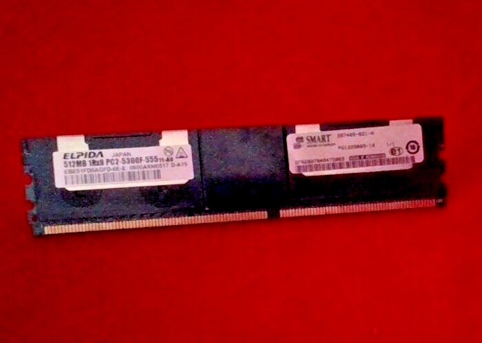2 Elpida 512MB DDR2 SDRAM ECC 1Rx8 PC2-5300F 1RX8 Fully Buffered 1GB Set