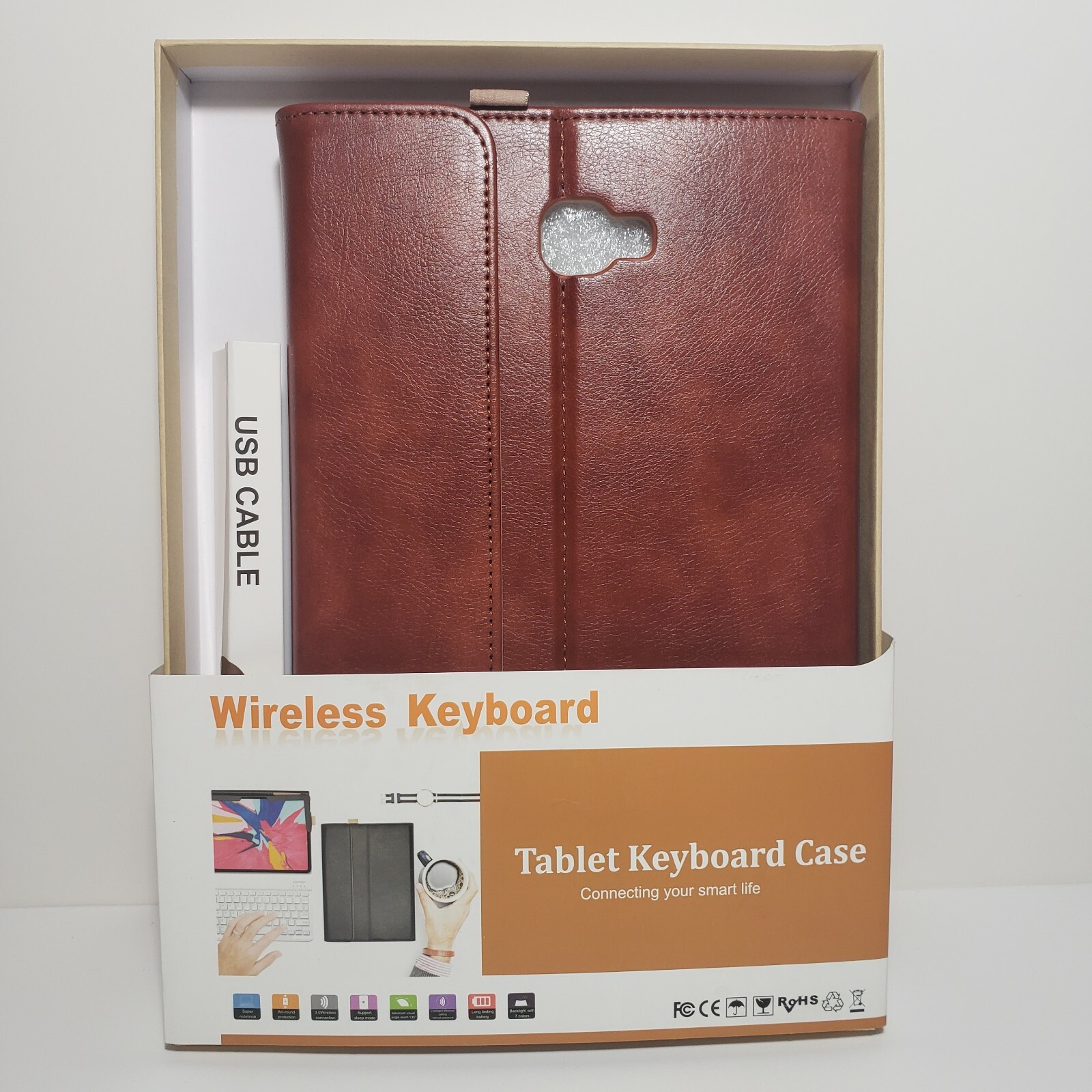COO Wireless Keyboard Tablet Keyboard Case w/ USB and Manual. New Open Box.