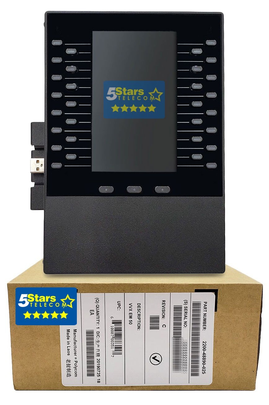 Polycom VVX EM50 Expansion Module (2200-48890-025) Brand New, 1 Year Warranty