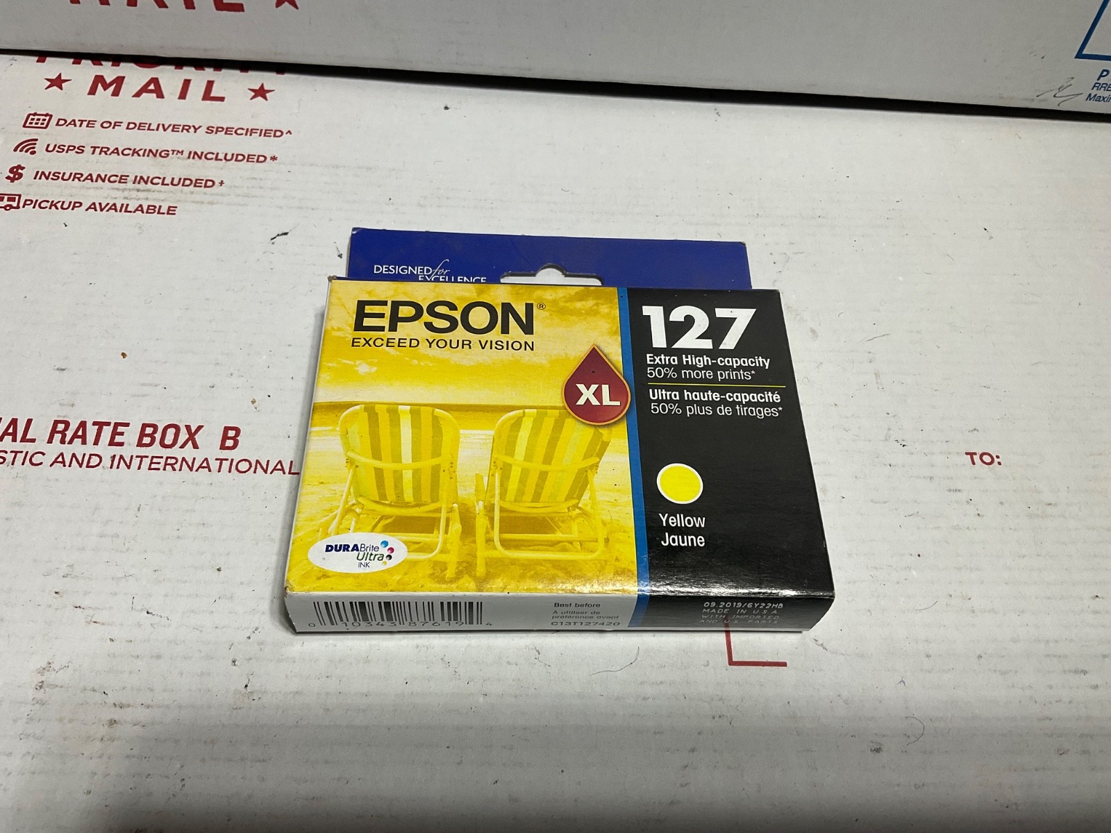 New Genuine Epson 127 Yellow Ink Cartridges - expired 09/2019