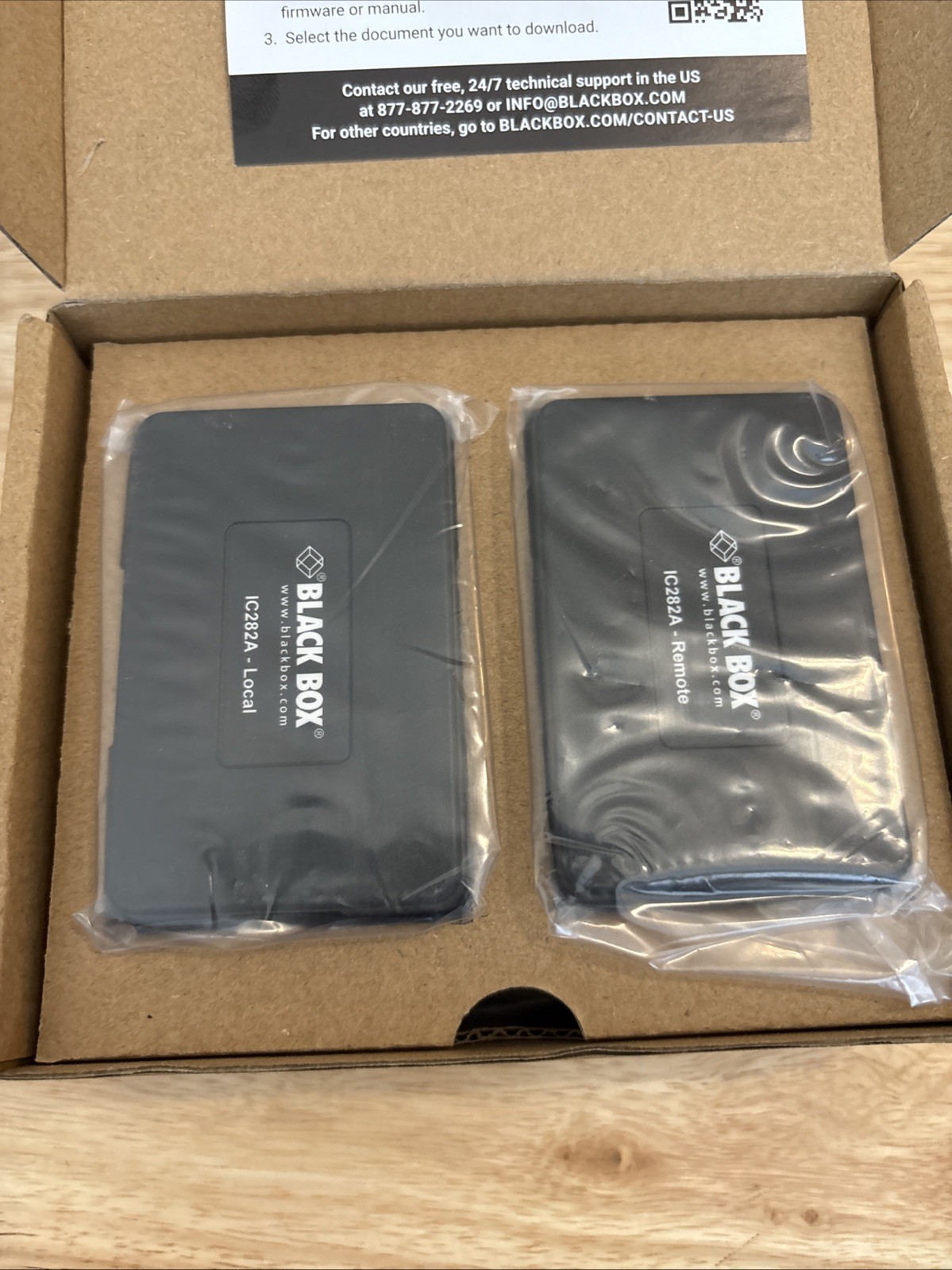 Black Box IC282A 2-Port USB 1.1/2.0 CAT5 Extender Kit New Open Box