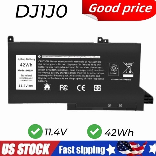 Lot 10X DJ1J0 Battery For DELL Latitude 12 7280 7290 13 7380 7390 14 7480 7490