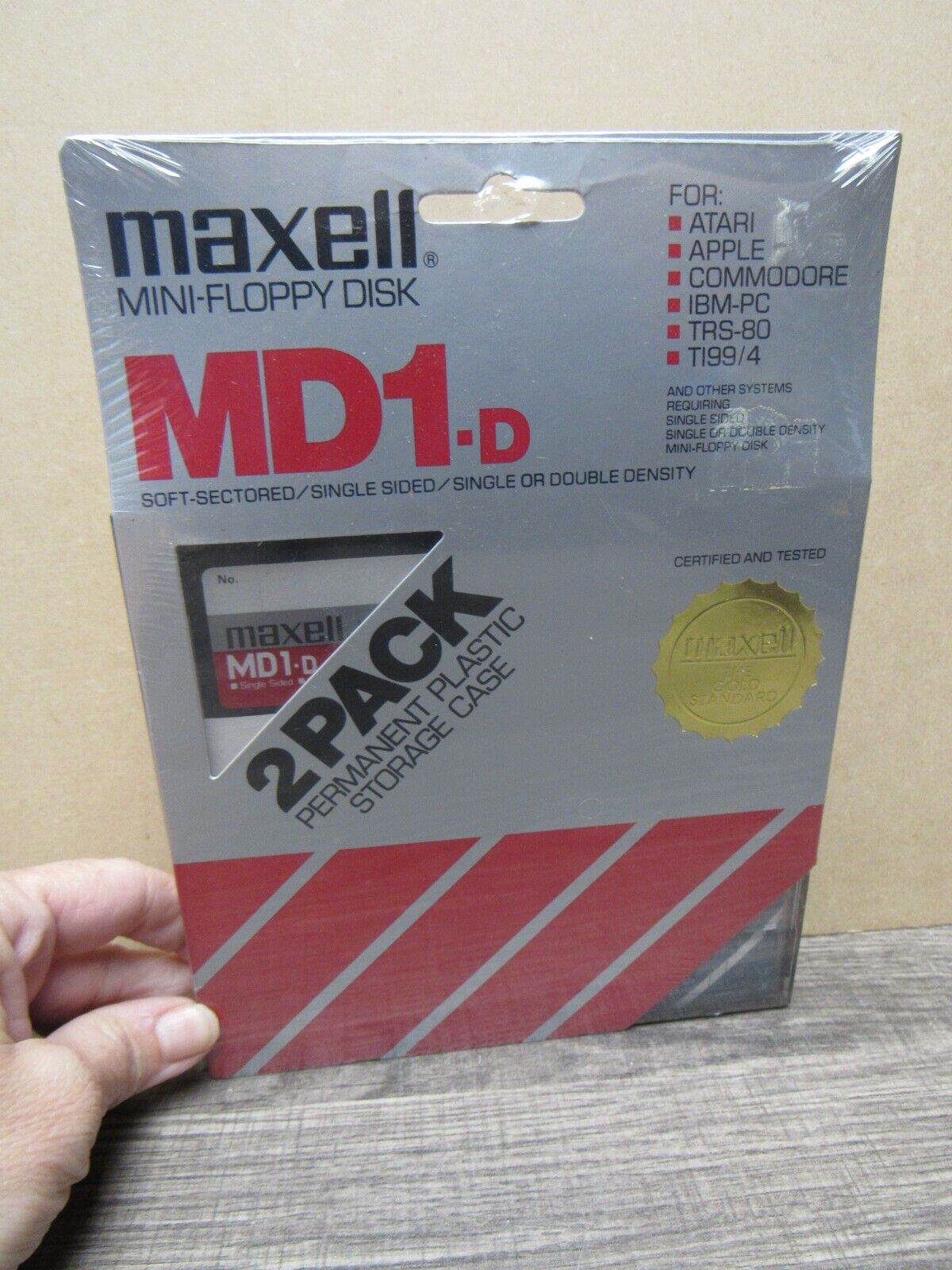 Maxell Mini-Floppy Disk MD1-D 2 Pack New Sealed   (K)