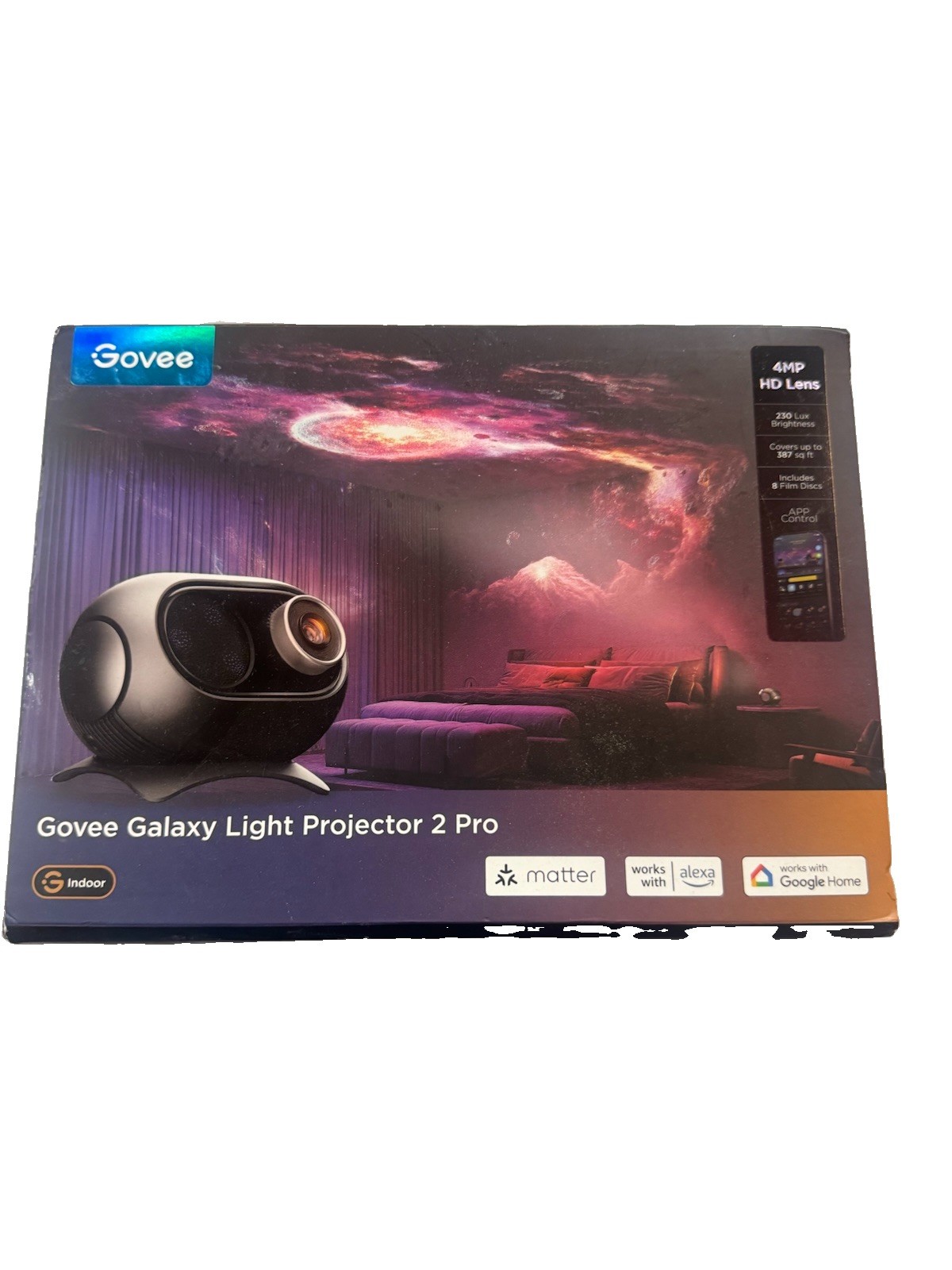 Govee Galaxy Matter Light Star Projector 2 Pro 4 Megapixel HD Lens H609D