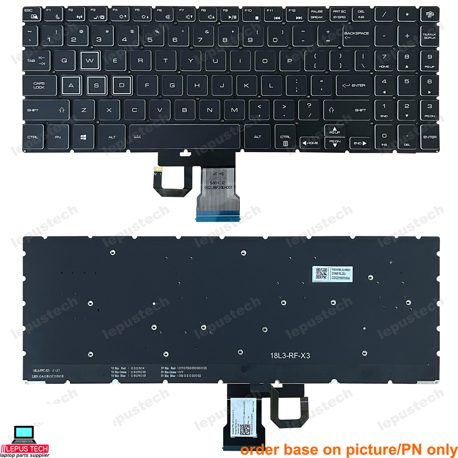 Gigabyte AORUS 15-XA 15-WA 15-SA 15-W9 15-X9 Crystal RGB backlit US keyboard