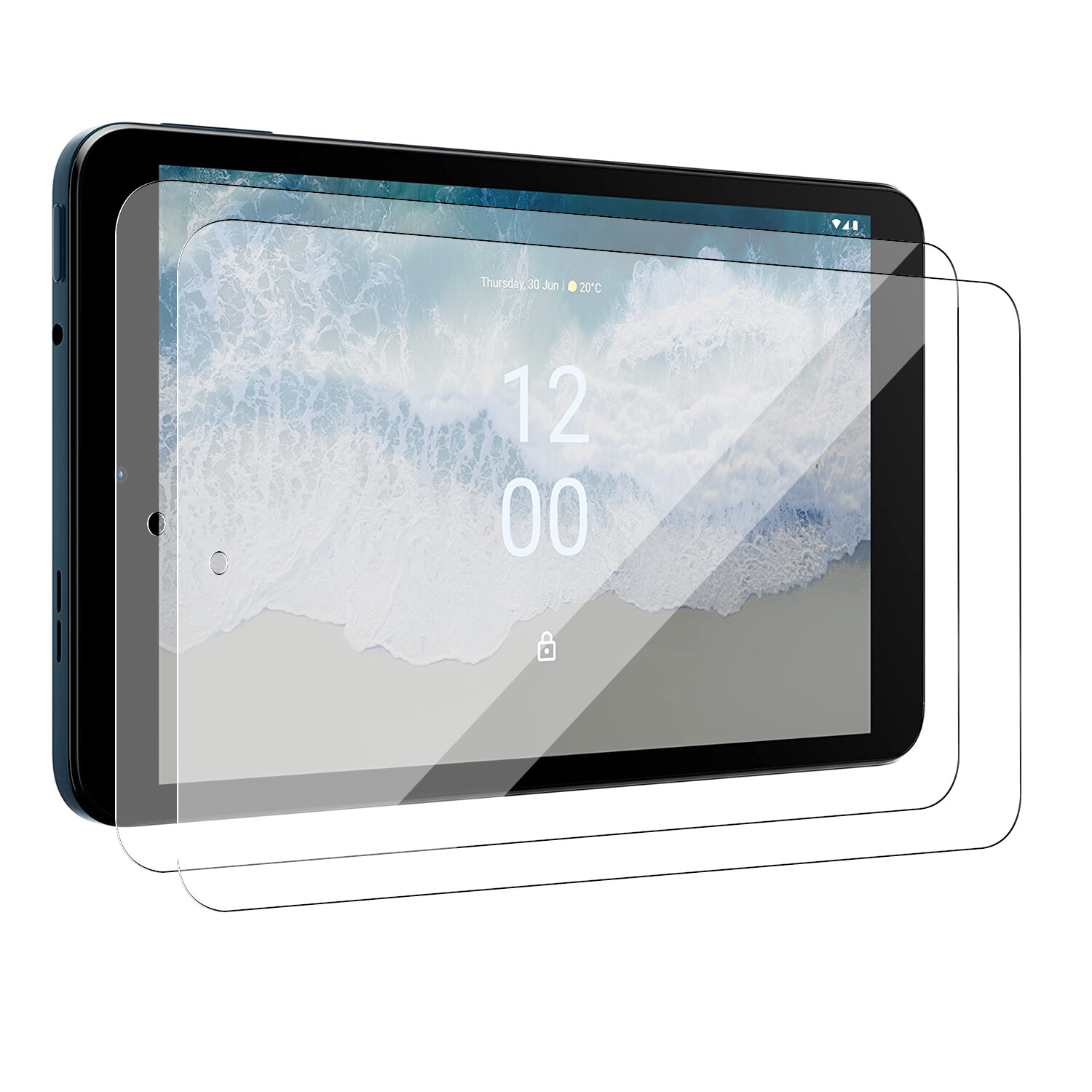 2Pcs For Nokia T10 8.0 inch 2022 Tablet HD Clear Tempered Glass Screen Protector