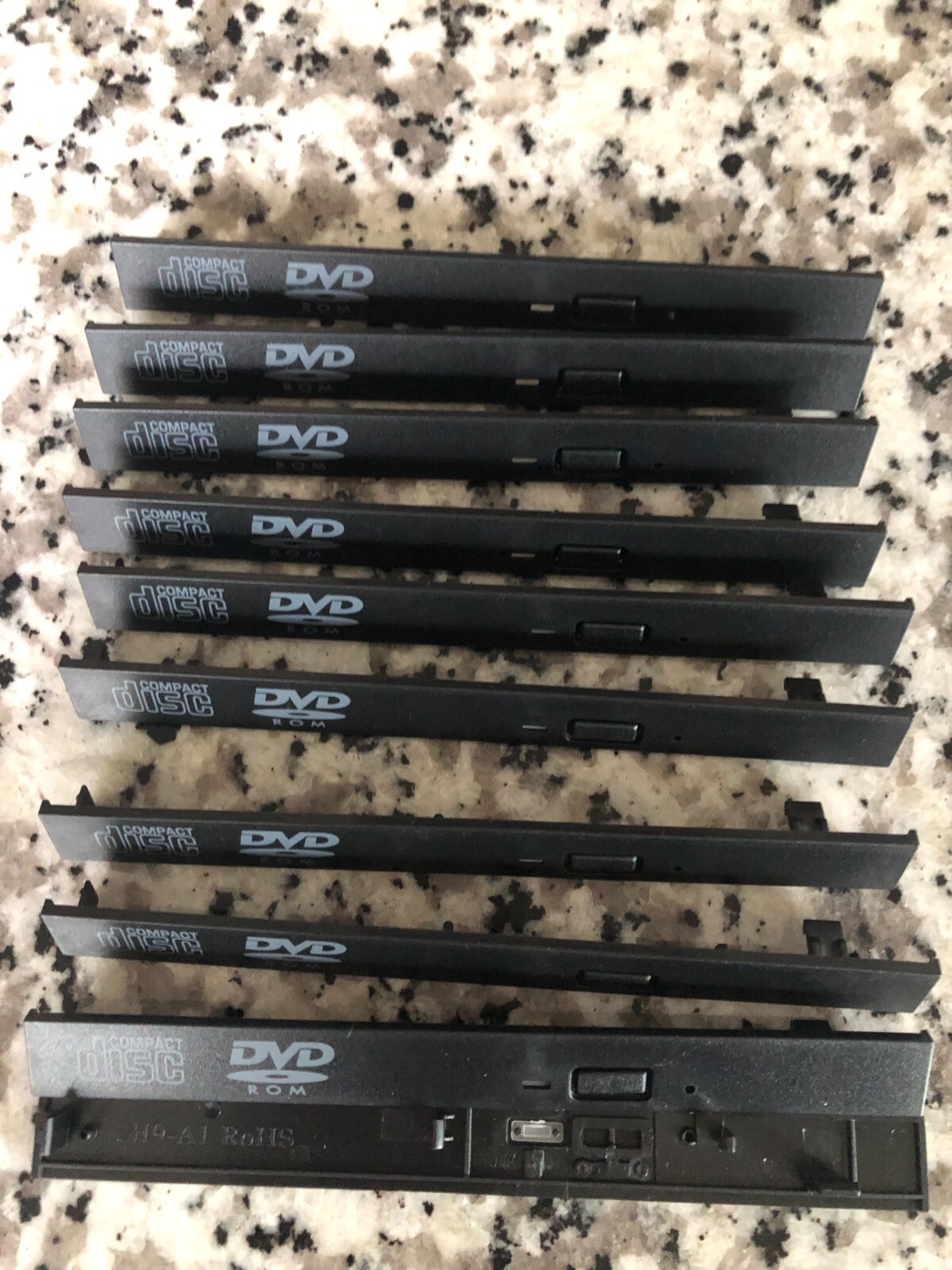 Lot 10 Black Bezel faceplate for 12.7mm Optical Drive (CD/DVD logo)
