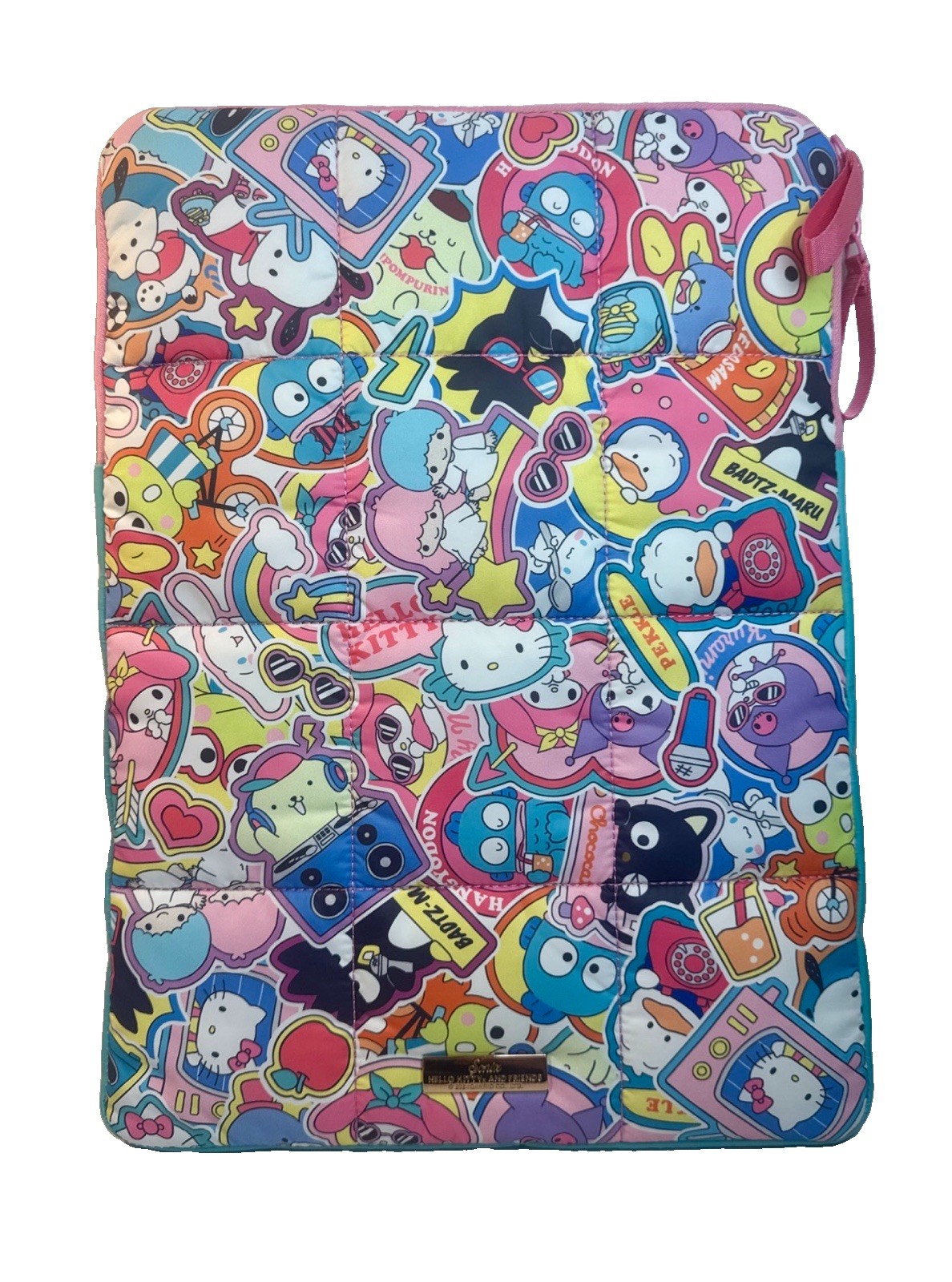 Hello Kitty Friends Puffy Laptop Sleeve 16" Screens Sanrio Quilted Padded Zipper
