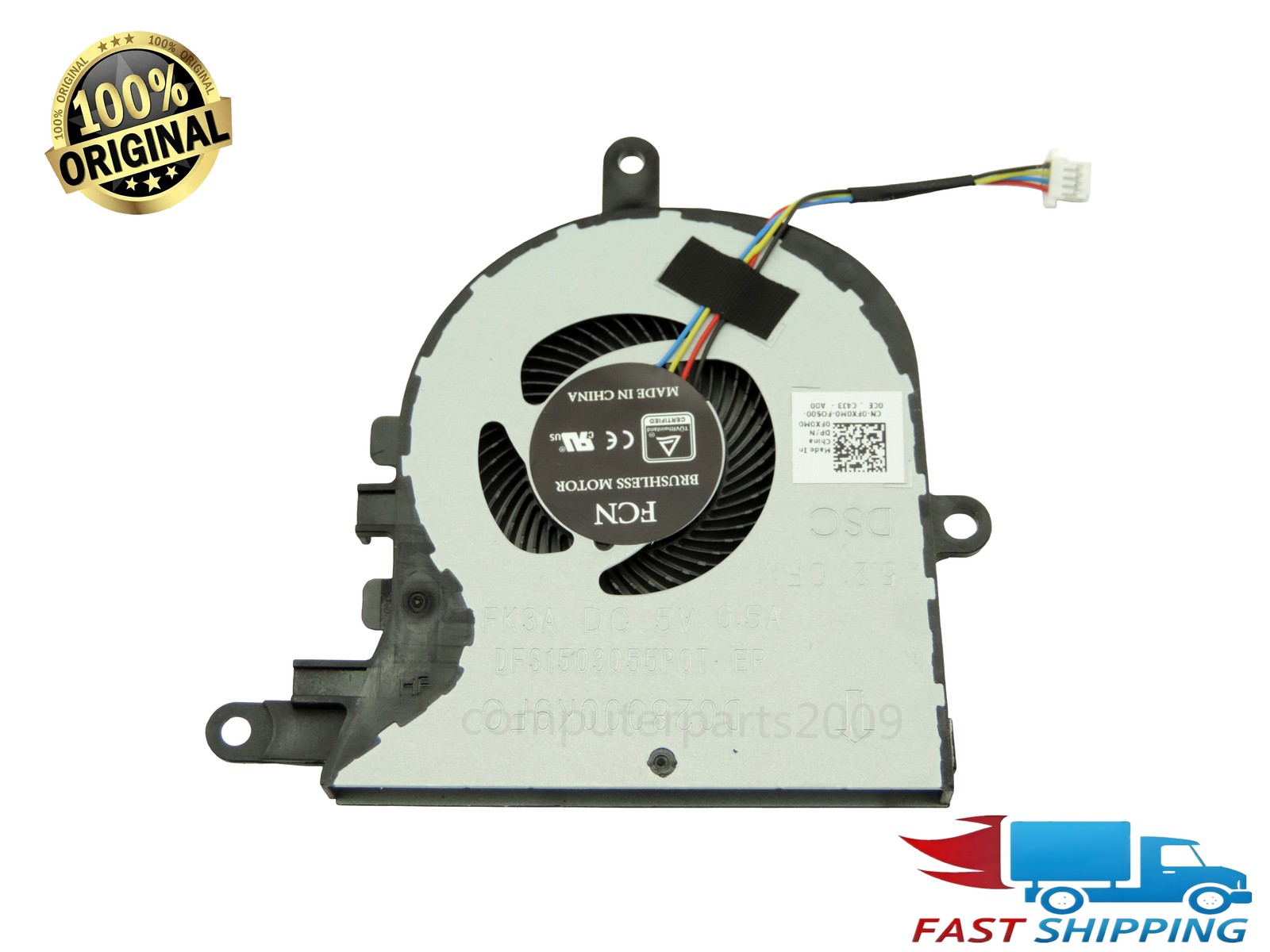 Original laptop CPU fan cooling for Dell P35E002 P35E004 P35E007 Notebook PC