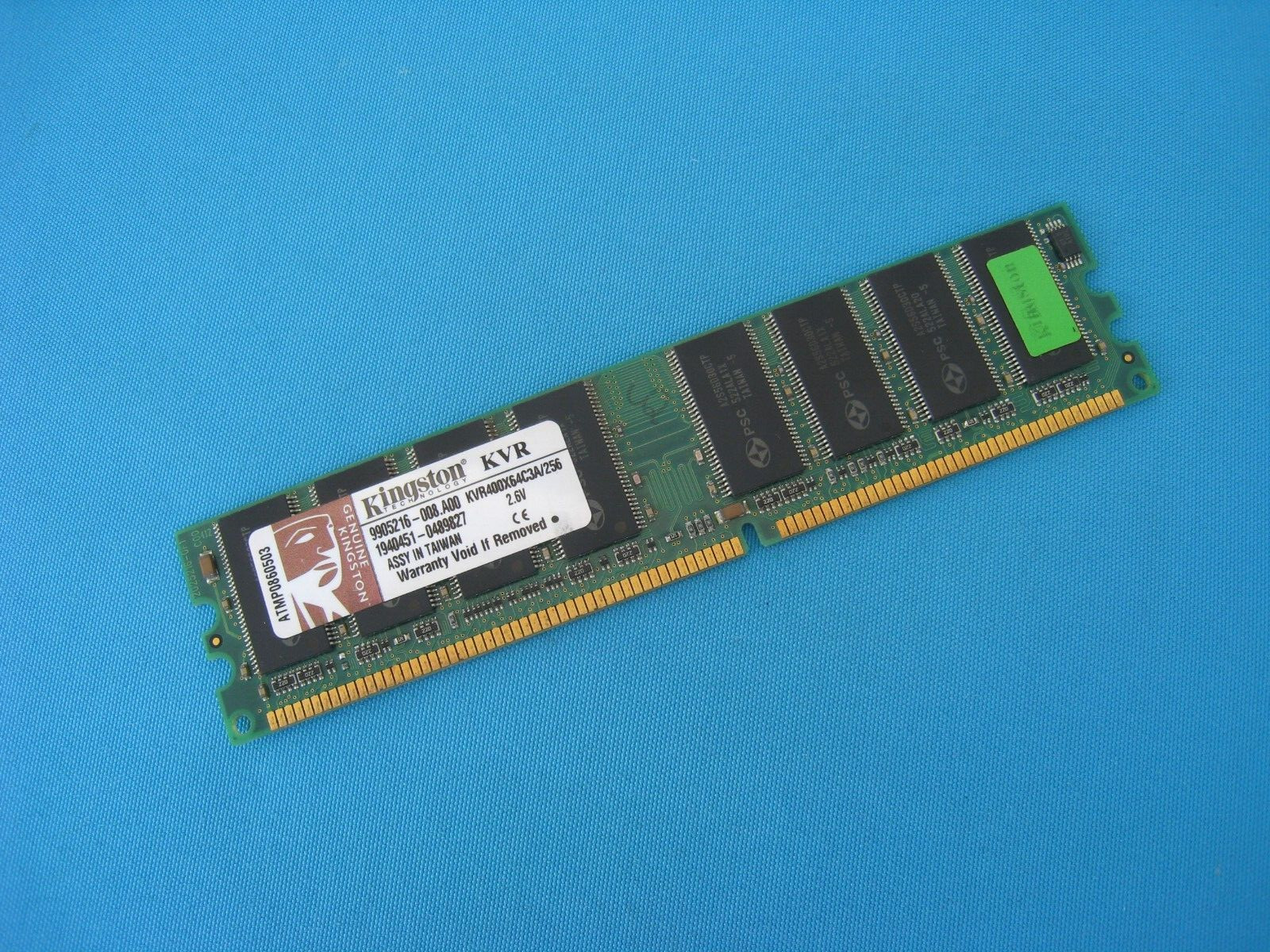 Kingston 256 MB 400MHz PC-3200 DDR 184-PIN  DIMM Desktop Memory KVR400X64C3A/256