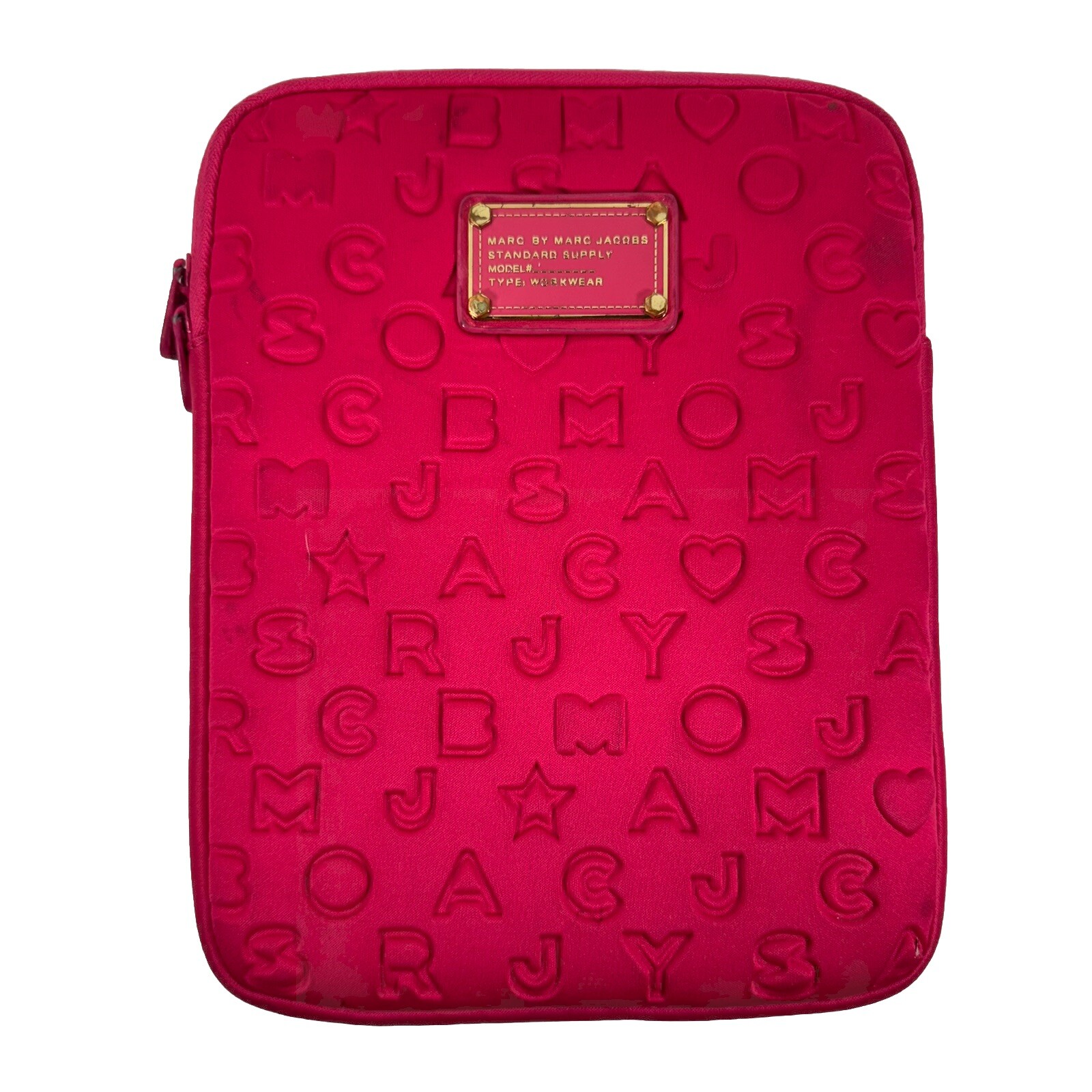 Marc By Marc Jacobs Hot Pink Neoprene Tablet Sleeve Zip Case