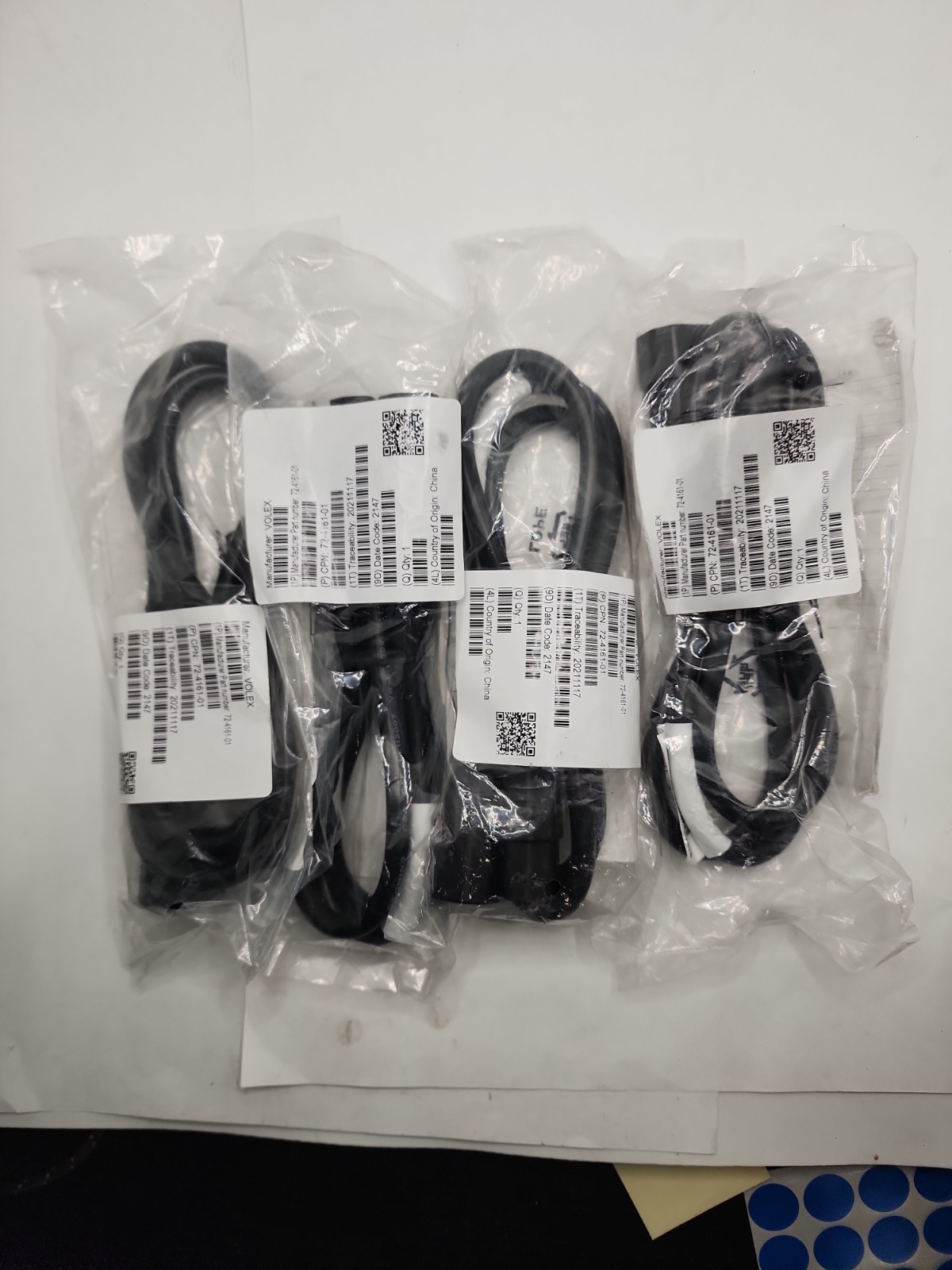 (Lot Of 4) Cisco Volex 72-4161-01 Cabinet Jumper Power Cord