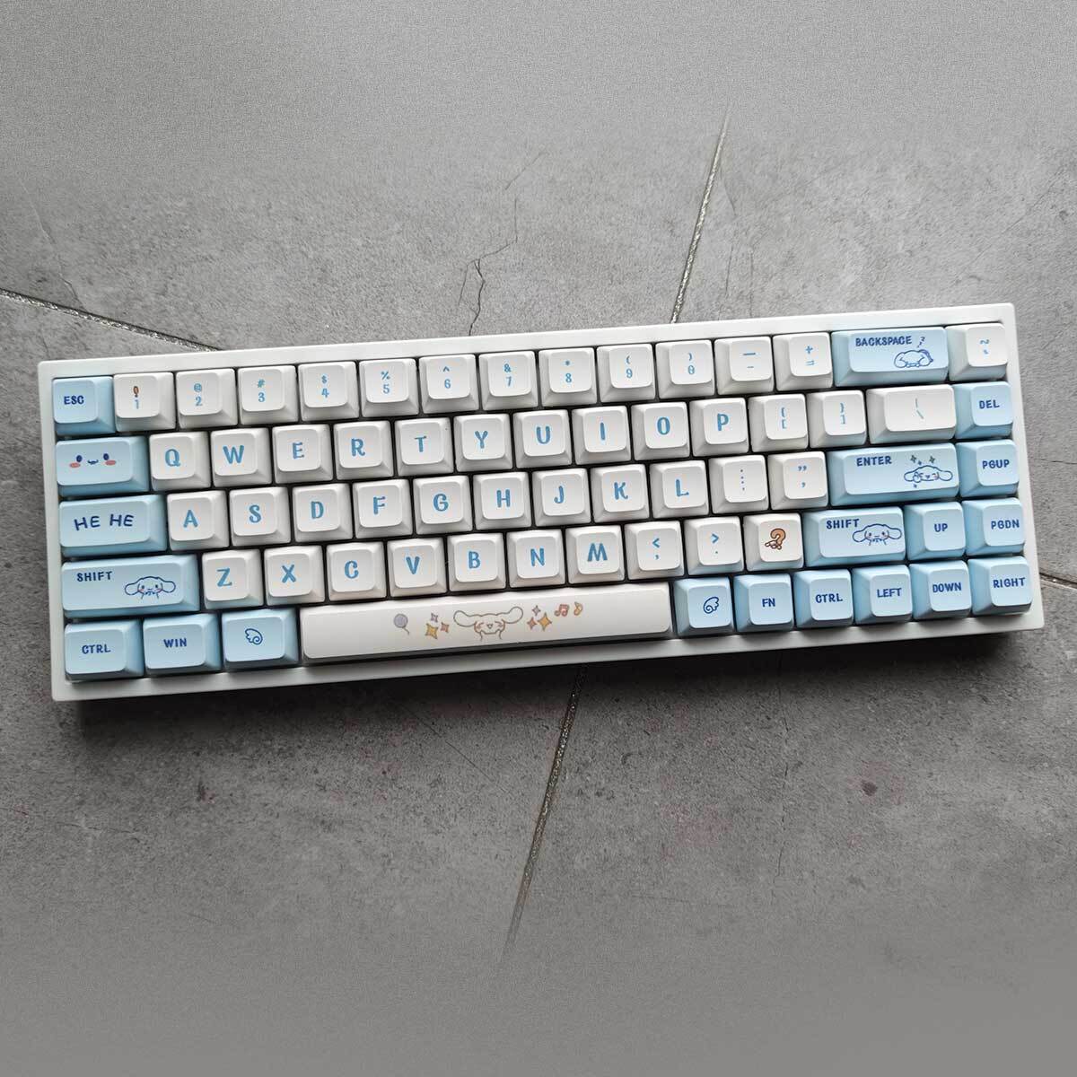 Cinnamon Dog Keycaps Set Dye Sub PBT XDA Profile 120Keys for Cherry MX Keyboards
