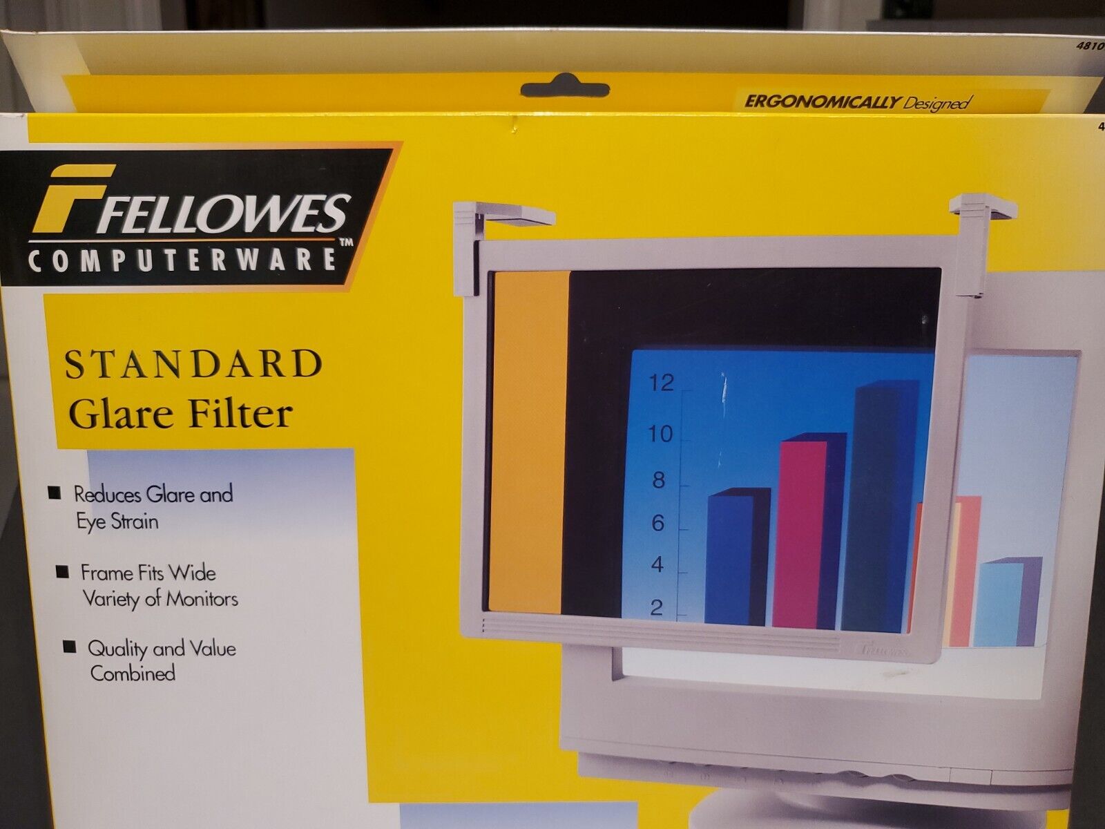 Fellowes Computerware Standard Glare Filter-Reduces Eye Strain- Ergonomic Design