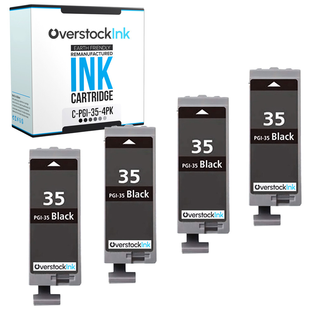 4-Pack Compatible OSI PGI-35 Black Ink Cartridge for Canon PIXMA iP100 mini360