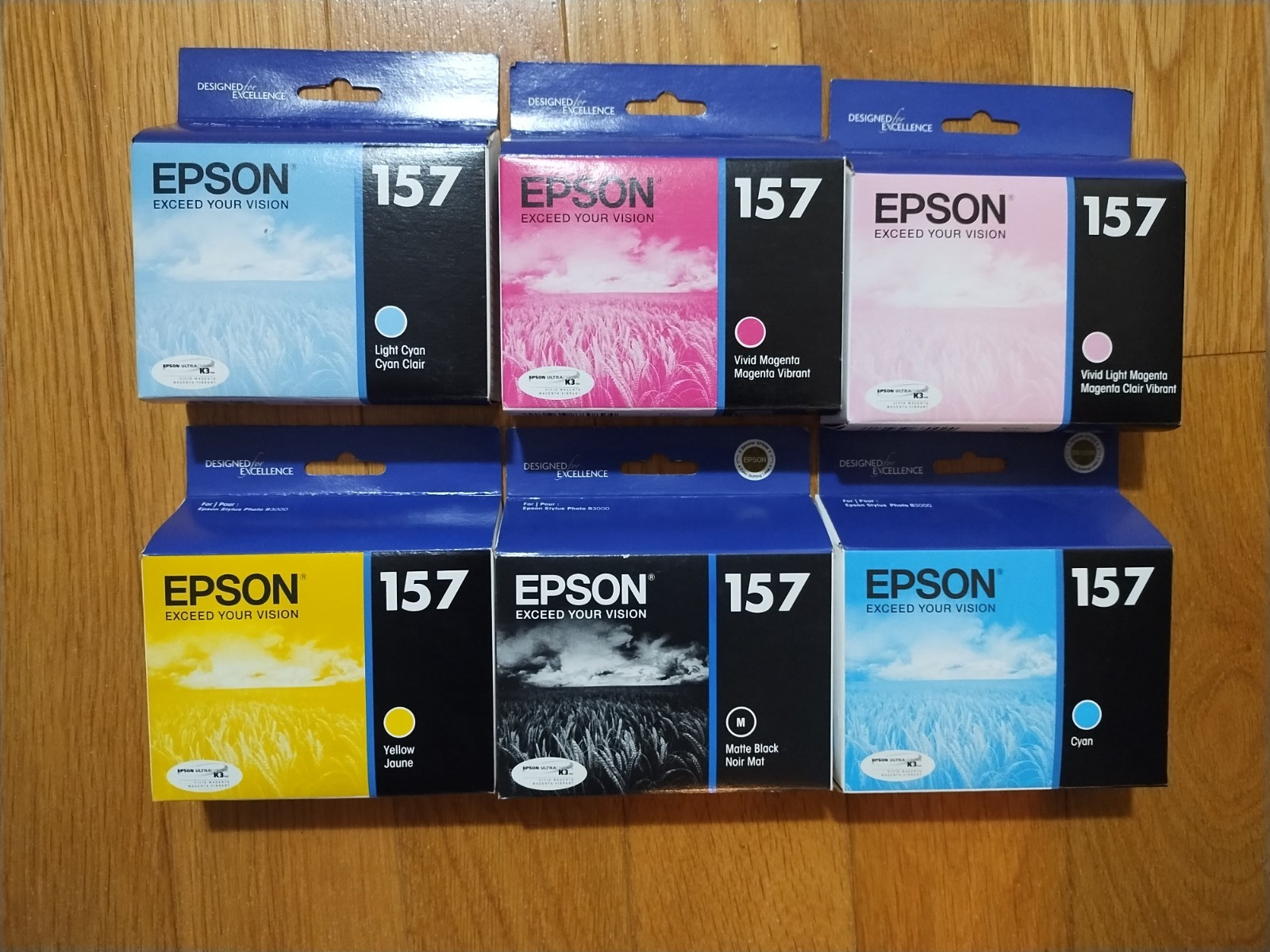 2015-20 EPSON LOT 157 INK T1572 T1573 T1574 T1575 T1576 T1578 STYLUS PHOTO R3000