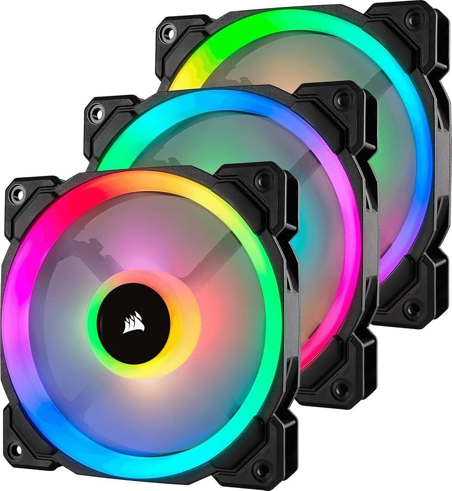 Set of Eight (8) Corsair LL120 120mm Dual LL RGB LED PWM Case Fans - CO9050071WW