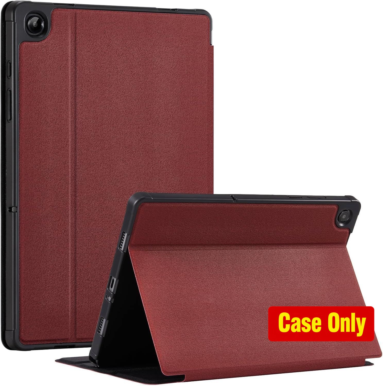 Case for Samsung Galaxy Tab A11+ Plus 11” 2025, Burgundy Red PU Leather Cover