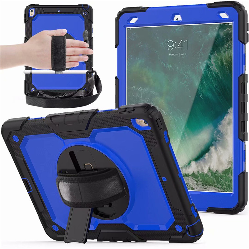 Heavy Duty Armor Stand Case Cover Fr iPad 5/6/7/8/9th Gen Air 4 5 Pro 11" 12.9"-