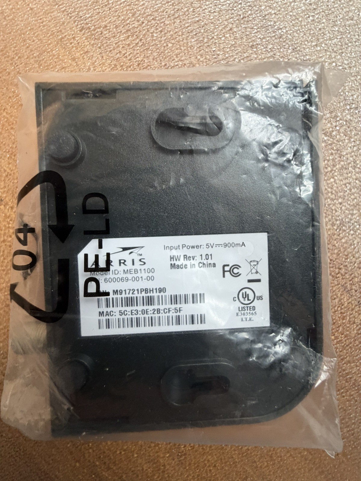 Arris MEB1100 MoCa to ETHERNET Adapter Bridge Frontier Fios 600069-001-00