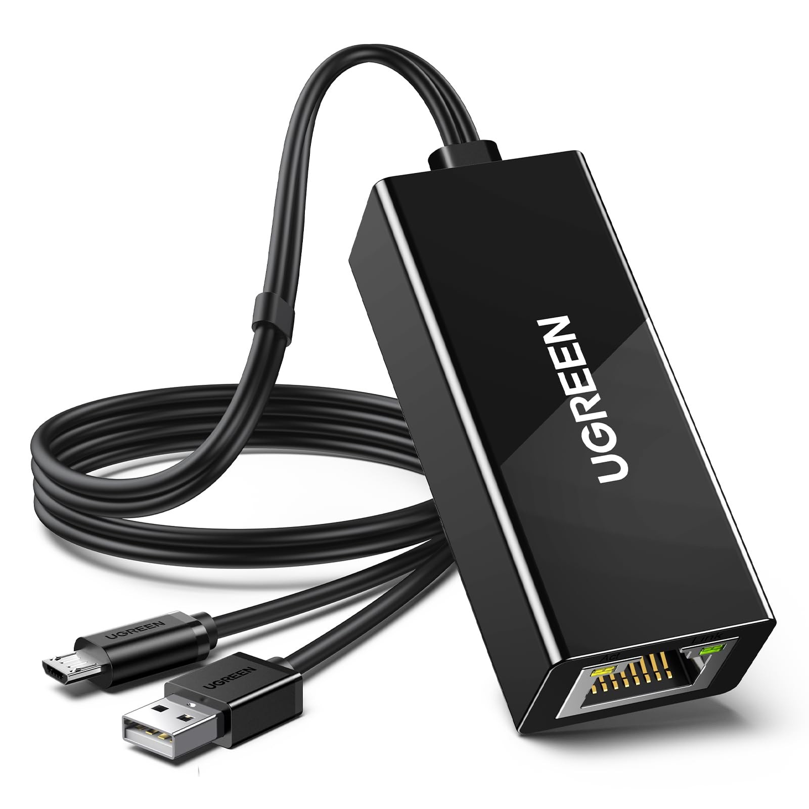 Ethernet Adapter for Fire TV Stick, Micro USB to Ethernet Adapter with 3.3 Ft
