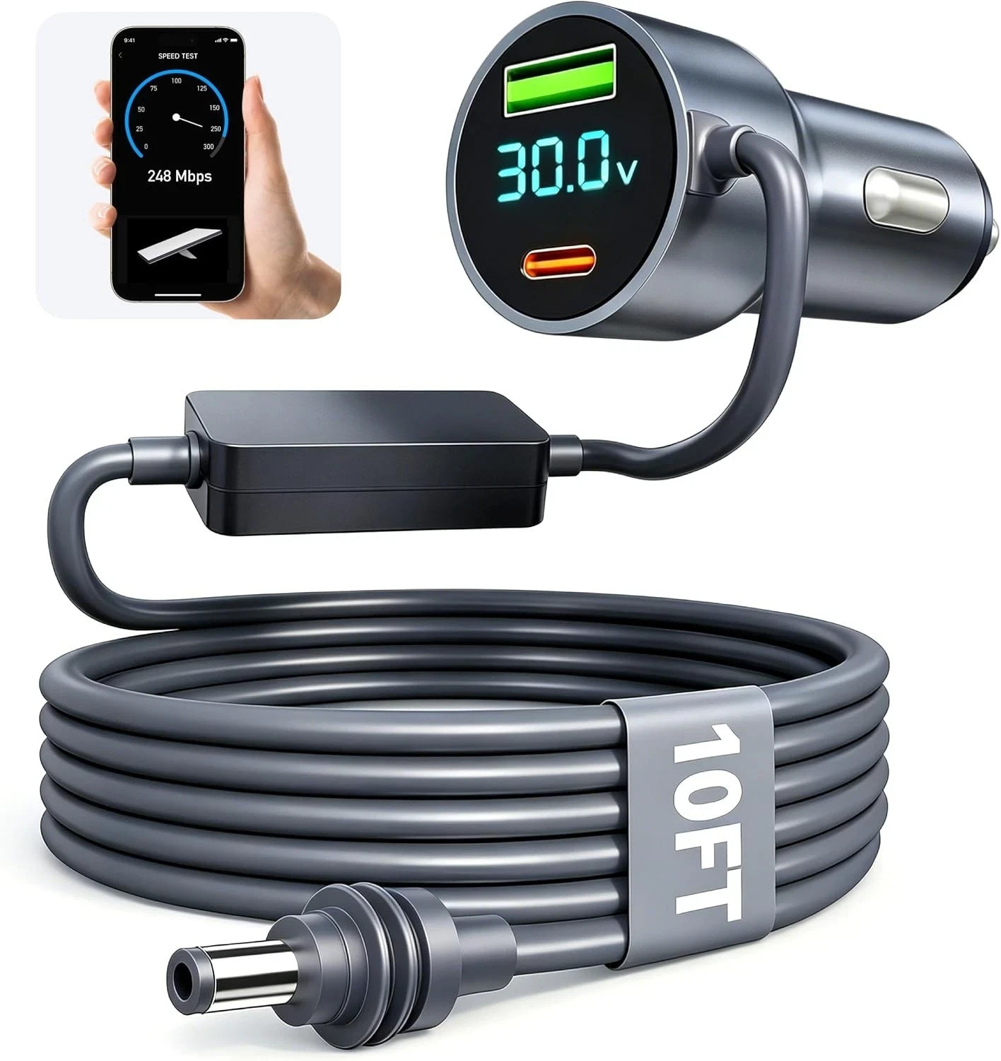Starlink Mini 30V Car Adapter, Starlink Mini 12V Adapter with Independent Boost