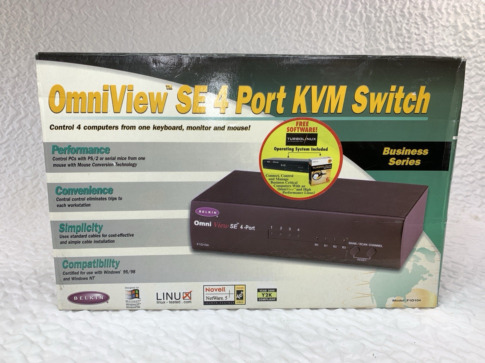 Belkin Omniview SE 4 Port FlD104 Kvm Switch