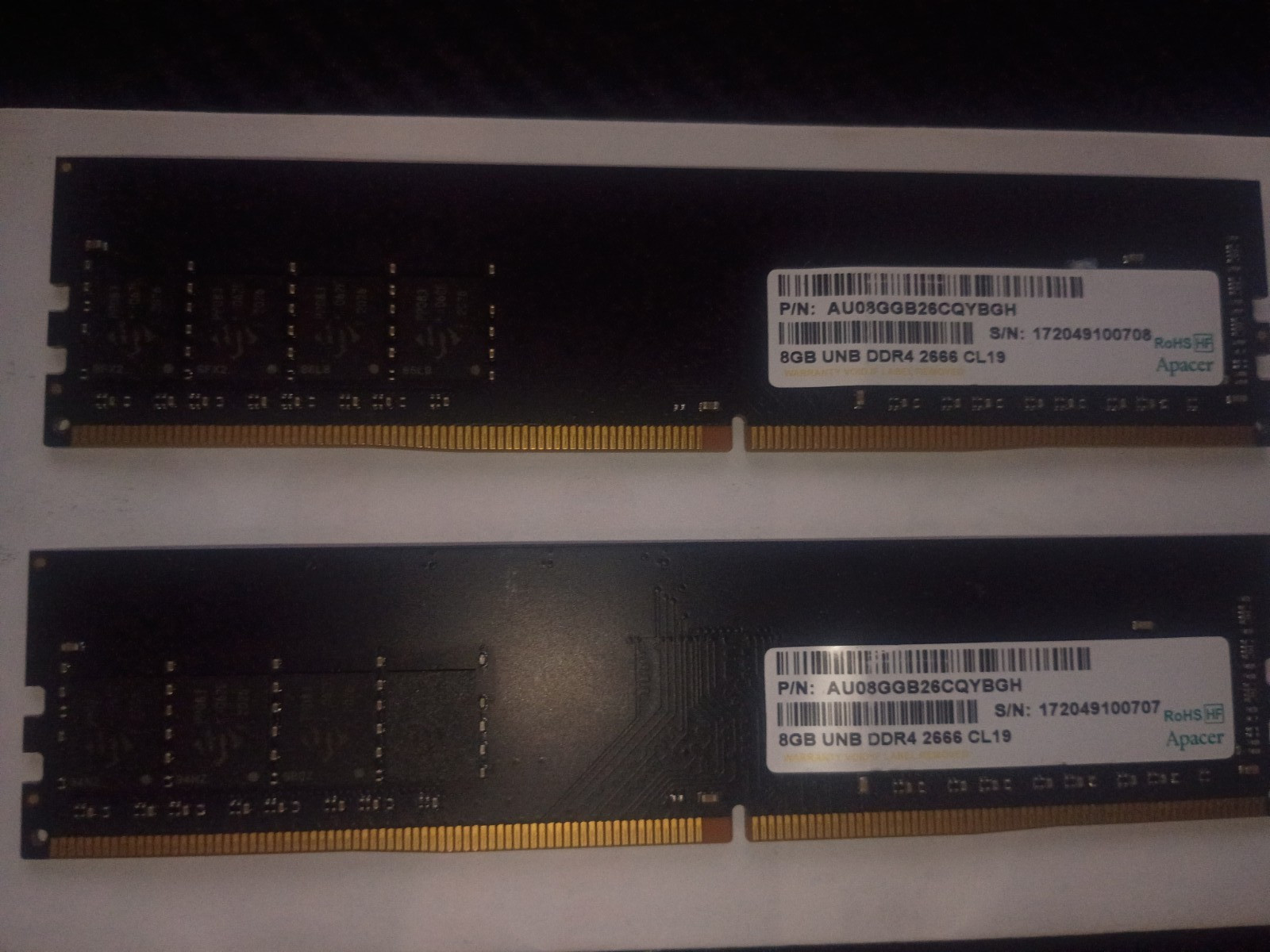 Apacer 16GB (2x8GB) DDR4-2666 CL19 UDIMM 288-Pin Unbuffered RAM, 