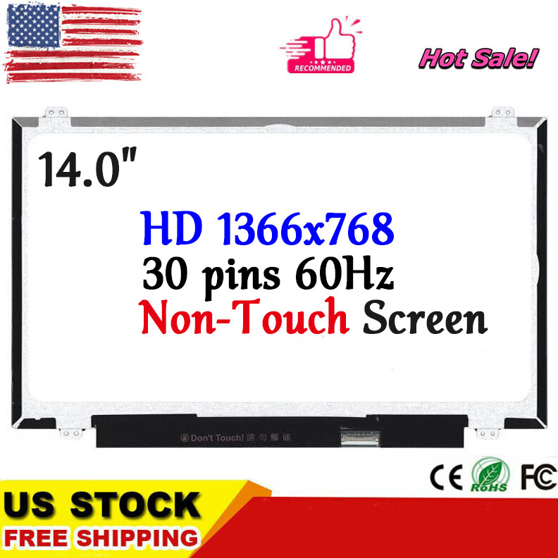 14.0" for Lenovo E40-80 LED LCD Screen Display Replacement Non-Touch HD 1366x768