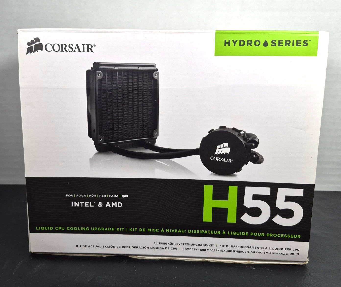 Corsair Hydro Series H55 120mm Liquid CPU Cooler Black for Intel/AMD
