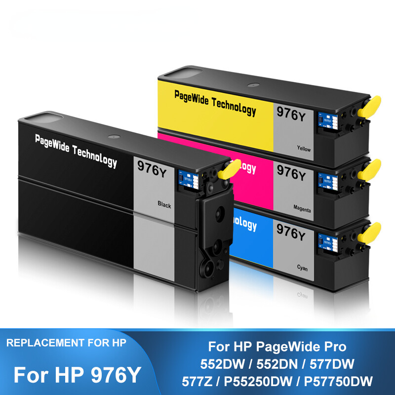 4PC  976Y Ink Cartridge for HP Pro 552DW 552DN 577DW 577Z P55250DW MFP P57750DW