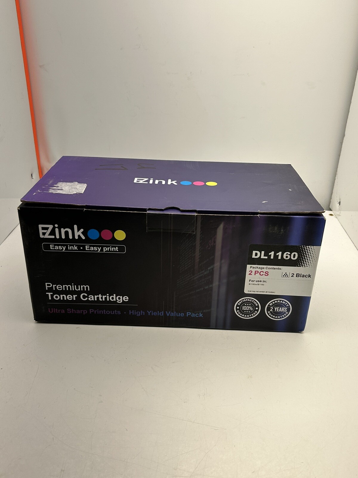 2 Pack Premium Toner Cartridges Black DL1160 For Use in B1160w/B1160