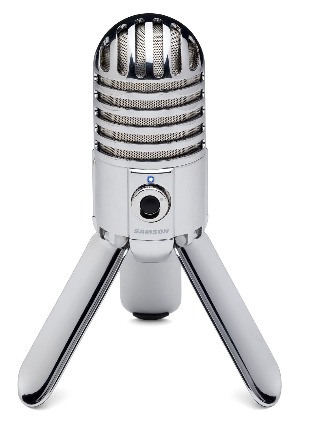 USB Condenser Podcasting Microphone Samson Meteor Mic Chrome Recording Studio