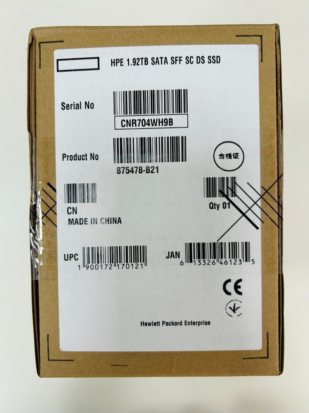 NEW HPE 875478-B21 875867-001 1.92TB SATA 6G 2.5" SFF MU SC G9 Gen10 Server SSD
