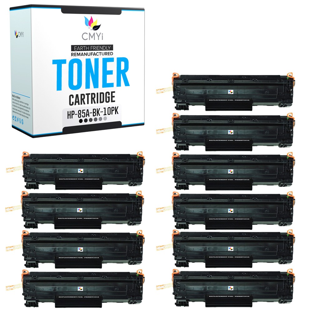 10PK CMYi Replacement 85A Combo Pack Toner Cartridges for HP LaserJet Pro P1107w