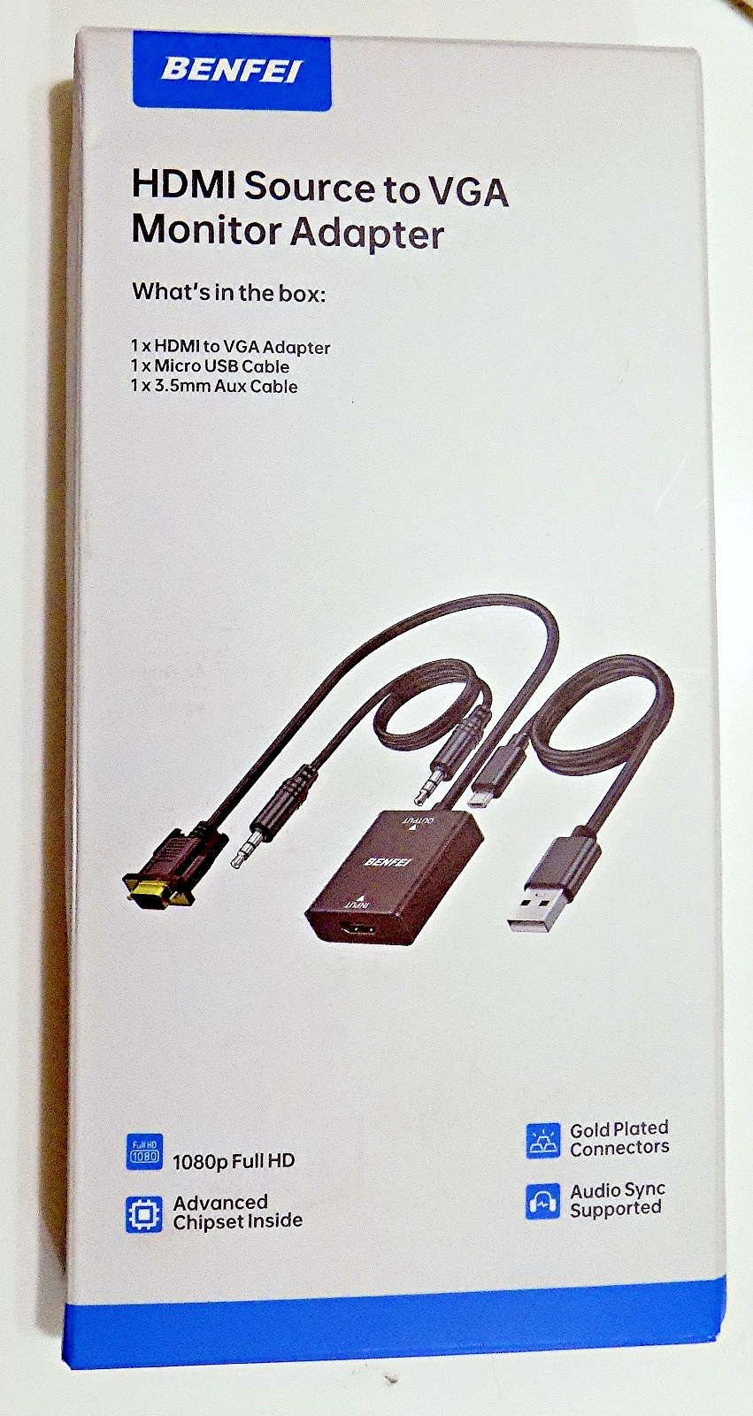 BENFEI HDMI to VGA, Uni-Directional HDMI Computer to VGA Monitor Adapter