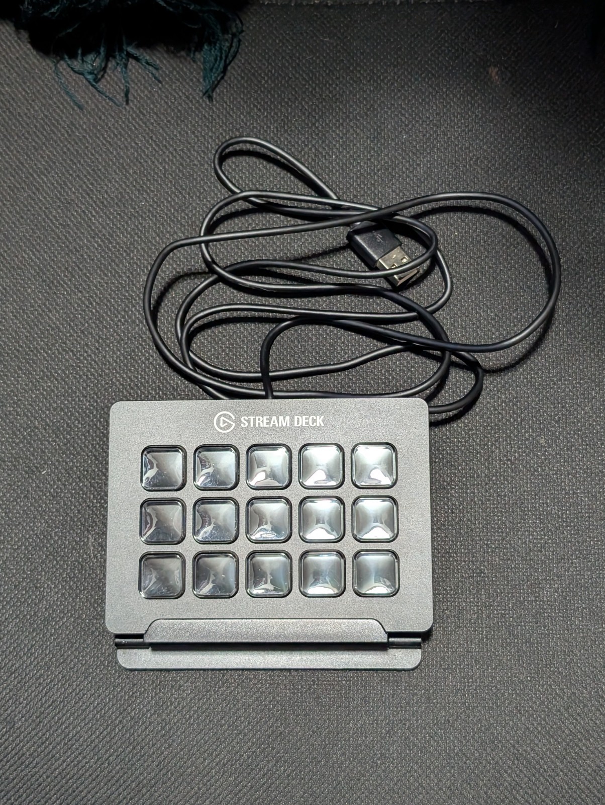 Elgato Stream Streaming Deck 15 Key LCD Controller Black w/ Stand & USB Cable