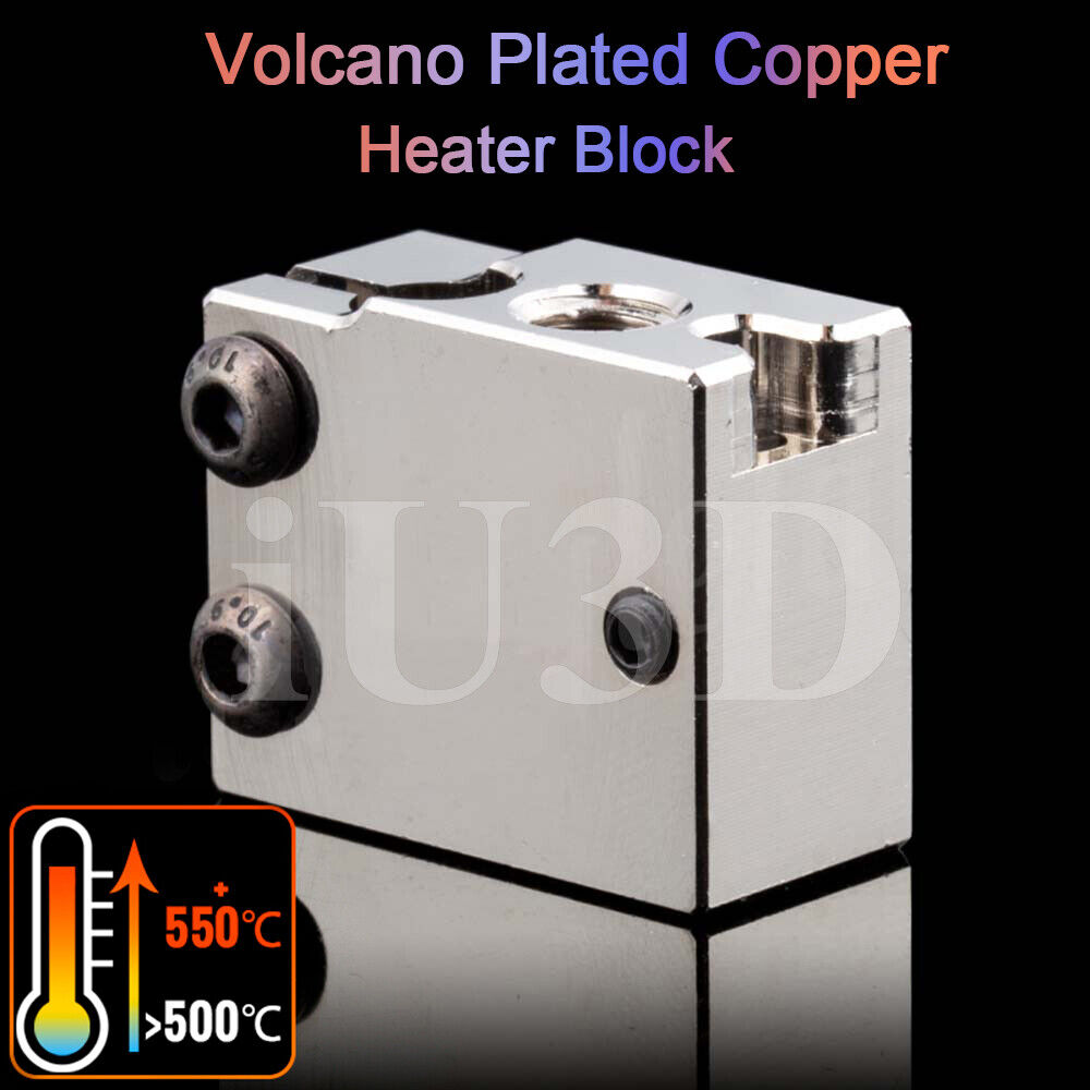 Volcano Plated Copper Heater Block for Volcano Hotend,Sidewinder X1 X2,FLSUN SR