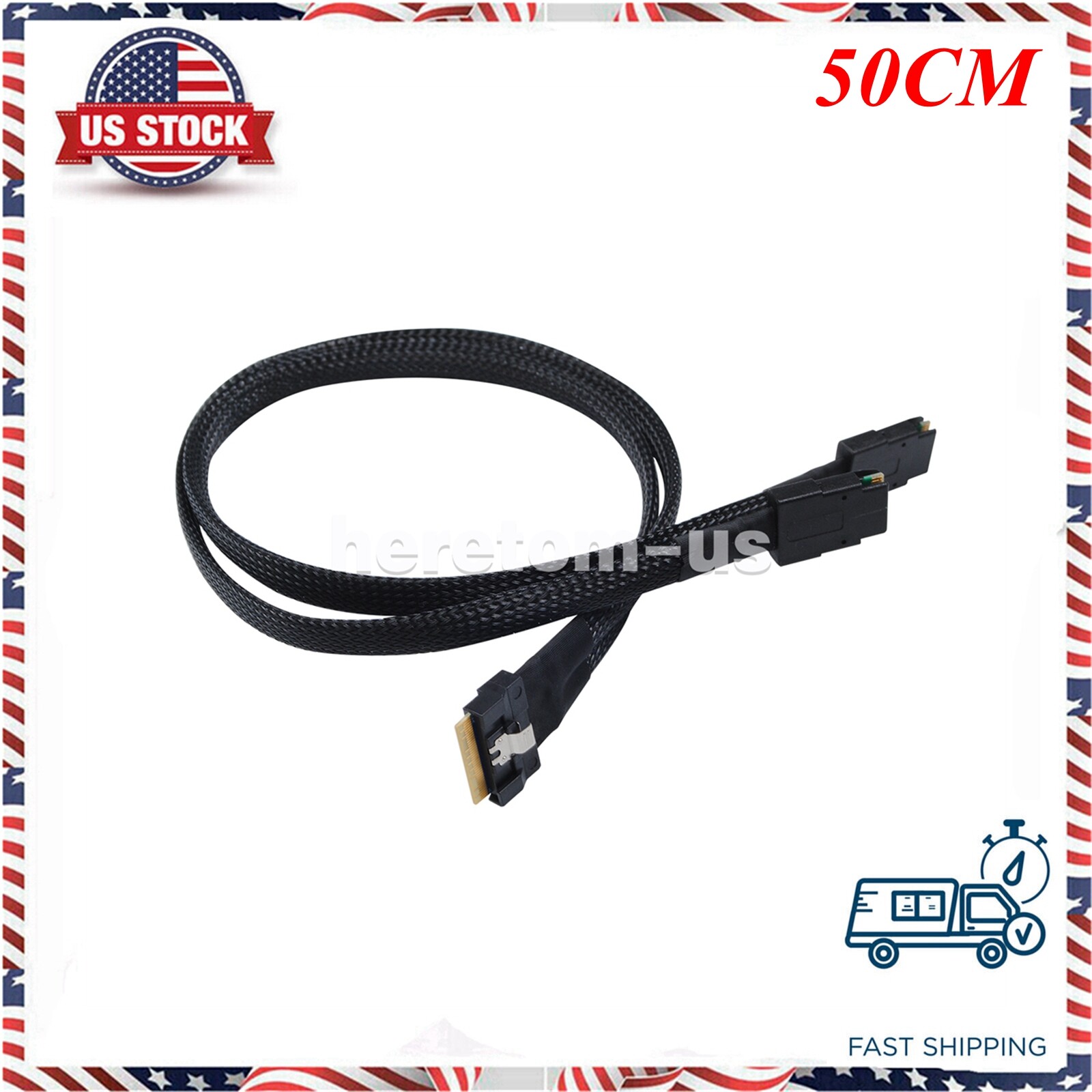 SAS4.0 LP Low profile SFF-8654 8i 74P to 2X SFF-8087 36P Server connection Cable