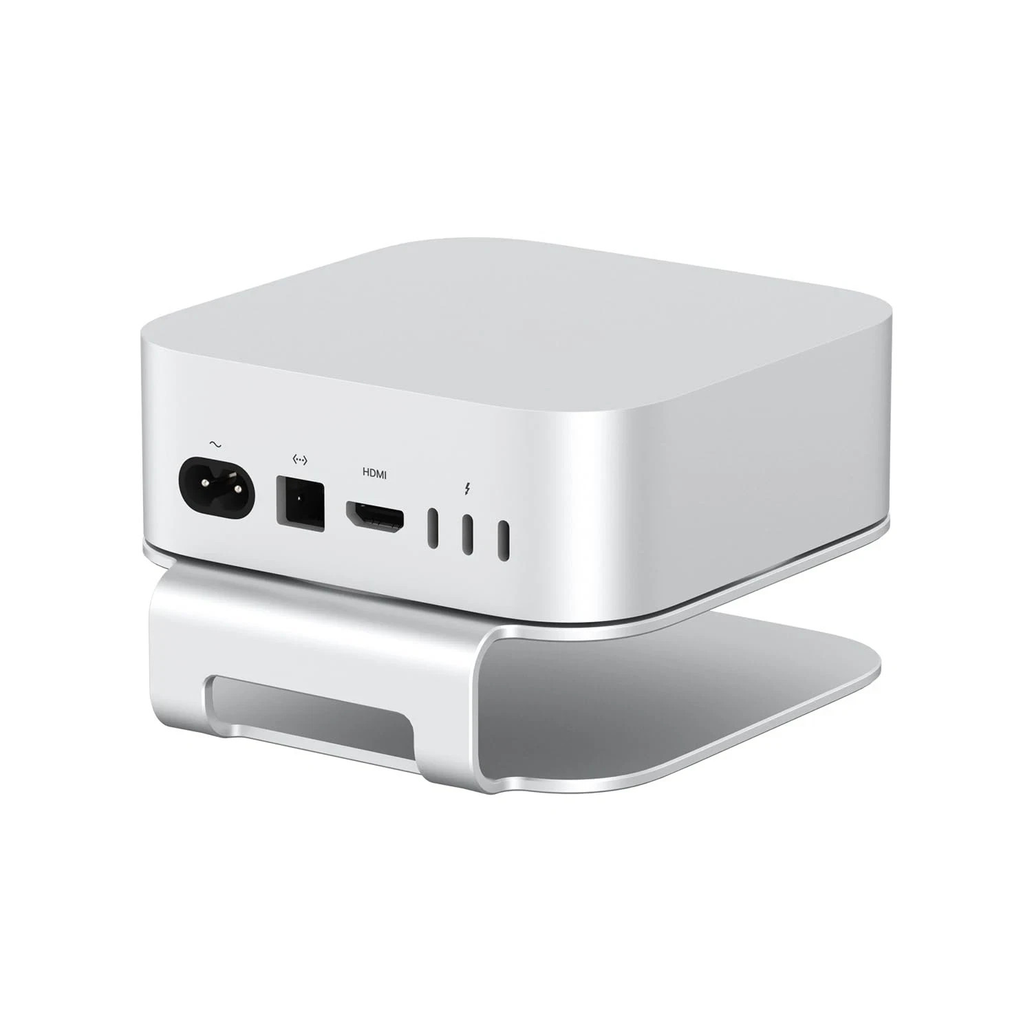 Qwiizlab Aluminum Stand for 2024 Mac mini M4/M4 Pro, Convenient Acess to Power B