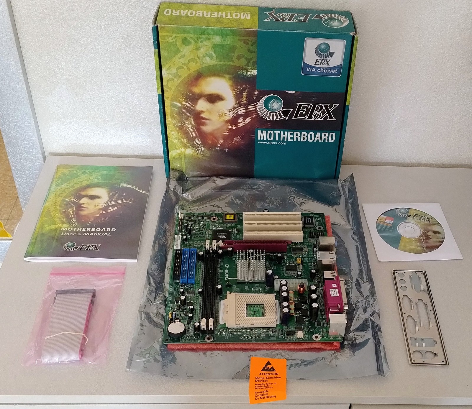 EPoX EP-8KMM3I Motherboard Socket A AMD Vintage Retro PC - NOS New Open Box