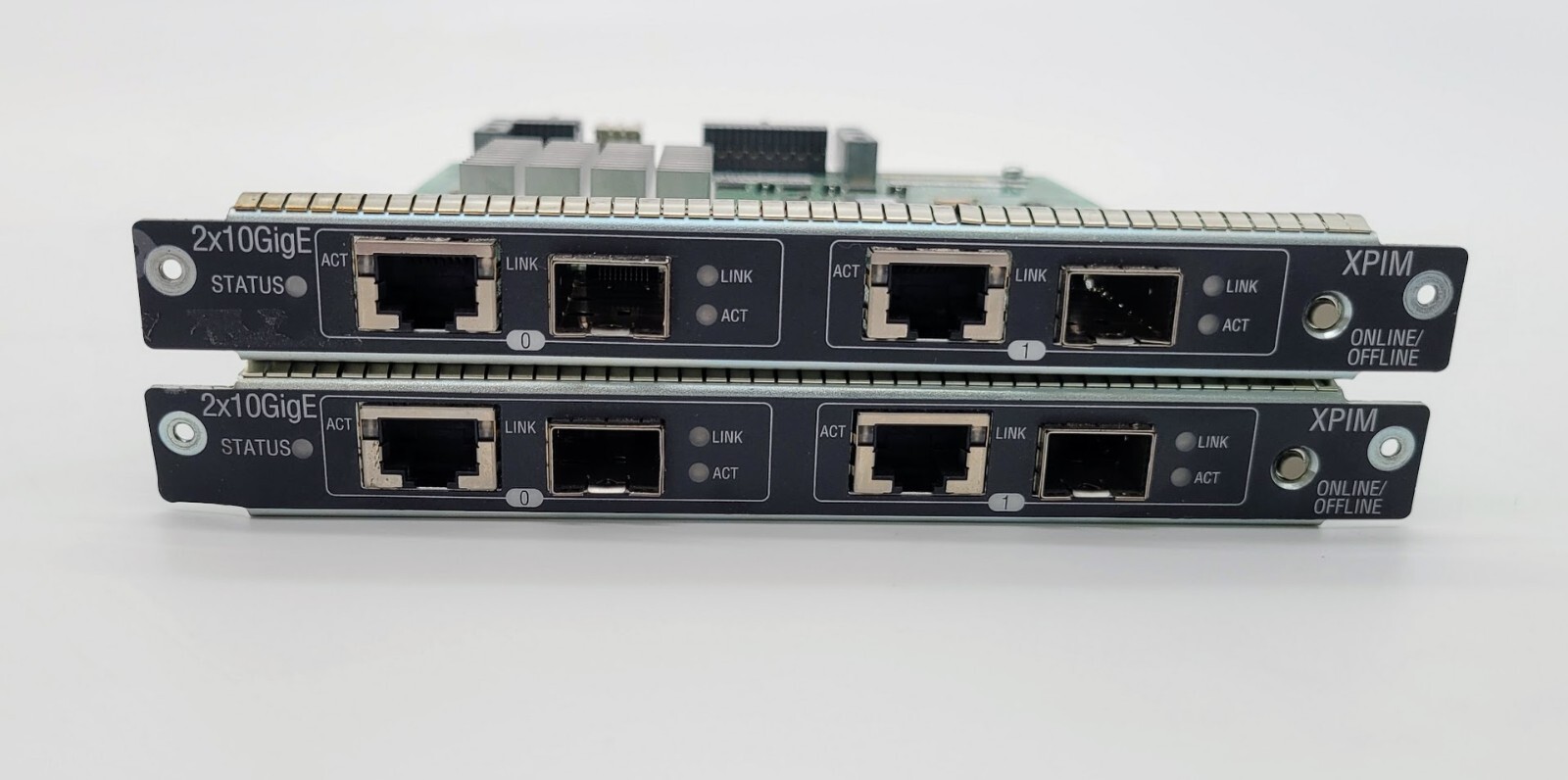 LOT OF 2 Juniper SRX-GP-2XE-SFPP-TX 2-Port 10 Gigabit Ethernet XPIM