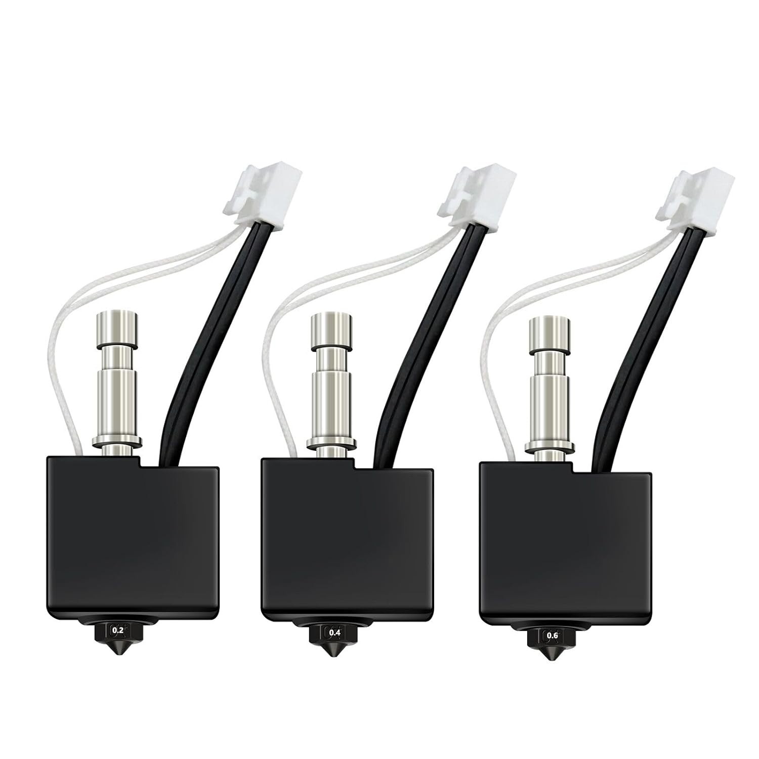 Hot End Kit for Anycubic Kobra S1/S1 Combo 0.2mm, 0.4mm, 0.6mm Nozzles - 3pk