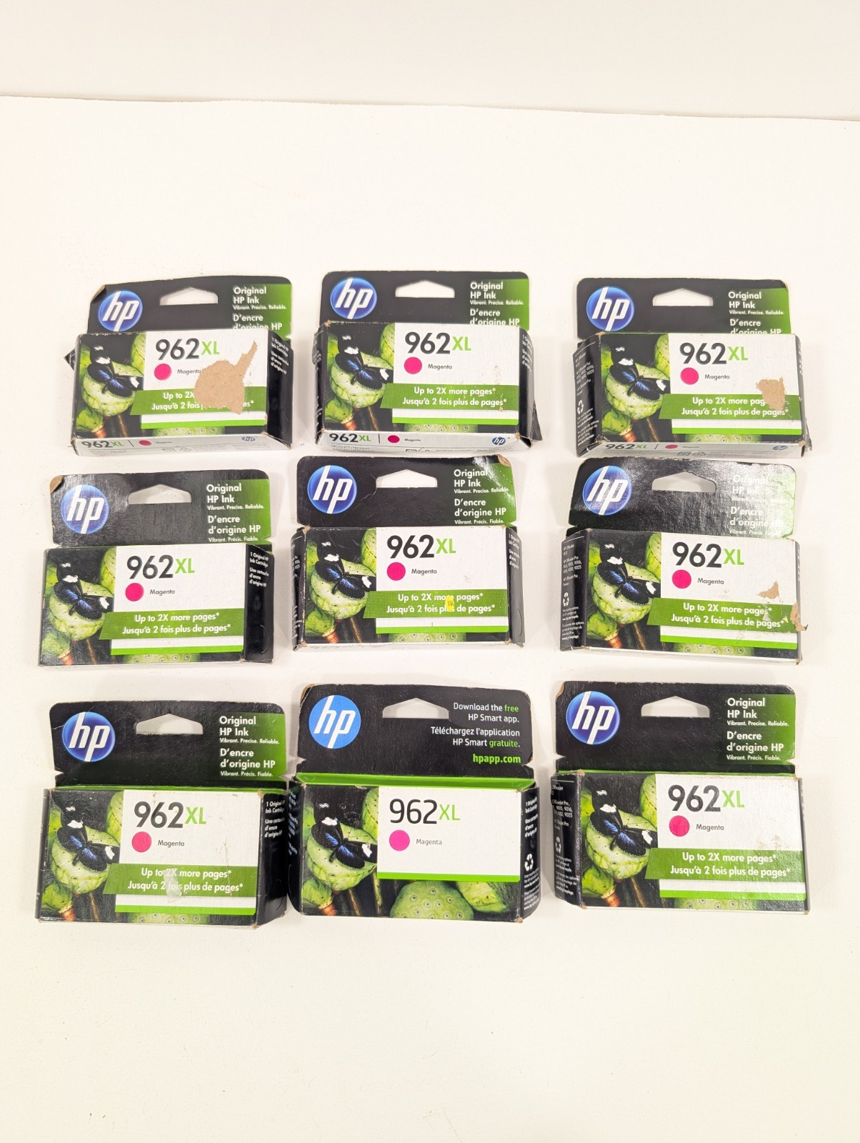 9 PACK - HP 962xl Magenta Ink Cartridges - Exp 2023.2024