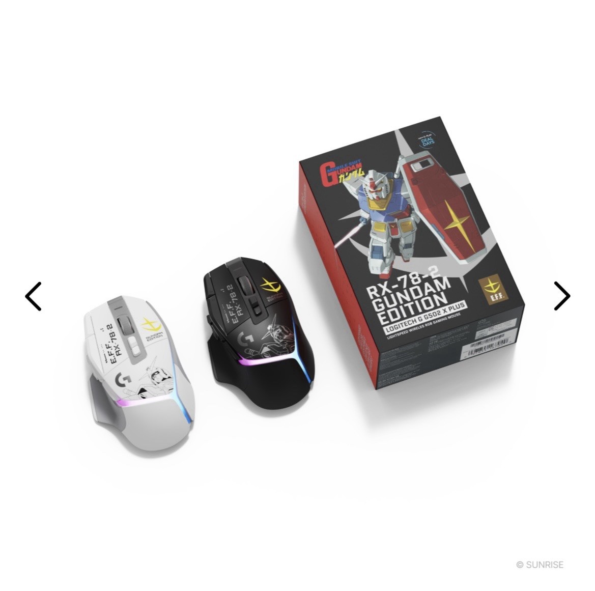 Logitech G502 X PLUS LIGHTSPEED Gundam Wireless White Mouse Korea Limited