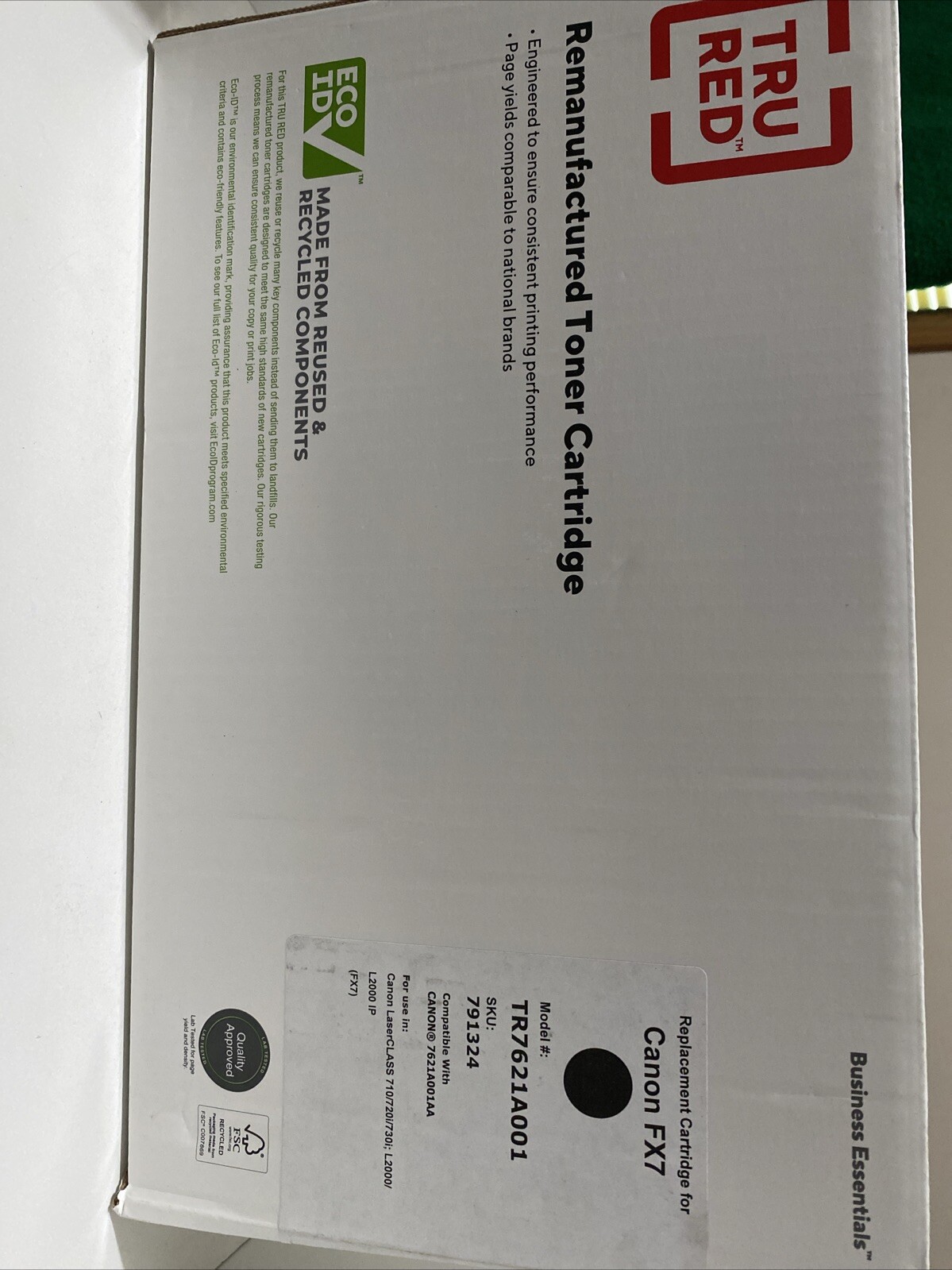 Tru Red Canon FX7 Replacement  Toner Cartridge TR7621A001
