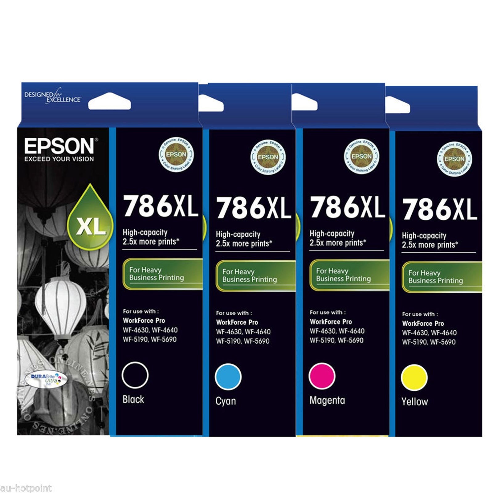 AU Genuine Original Epson 786XL 4 Colours Value Pack Ink Cartridge High Capacity
