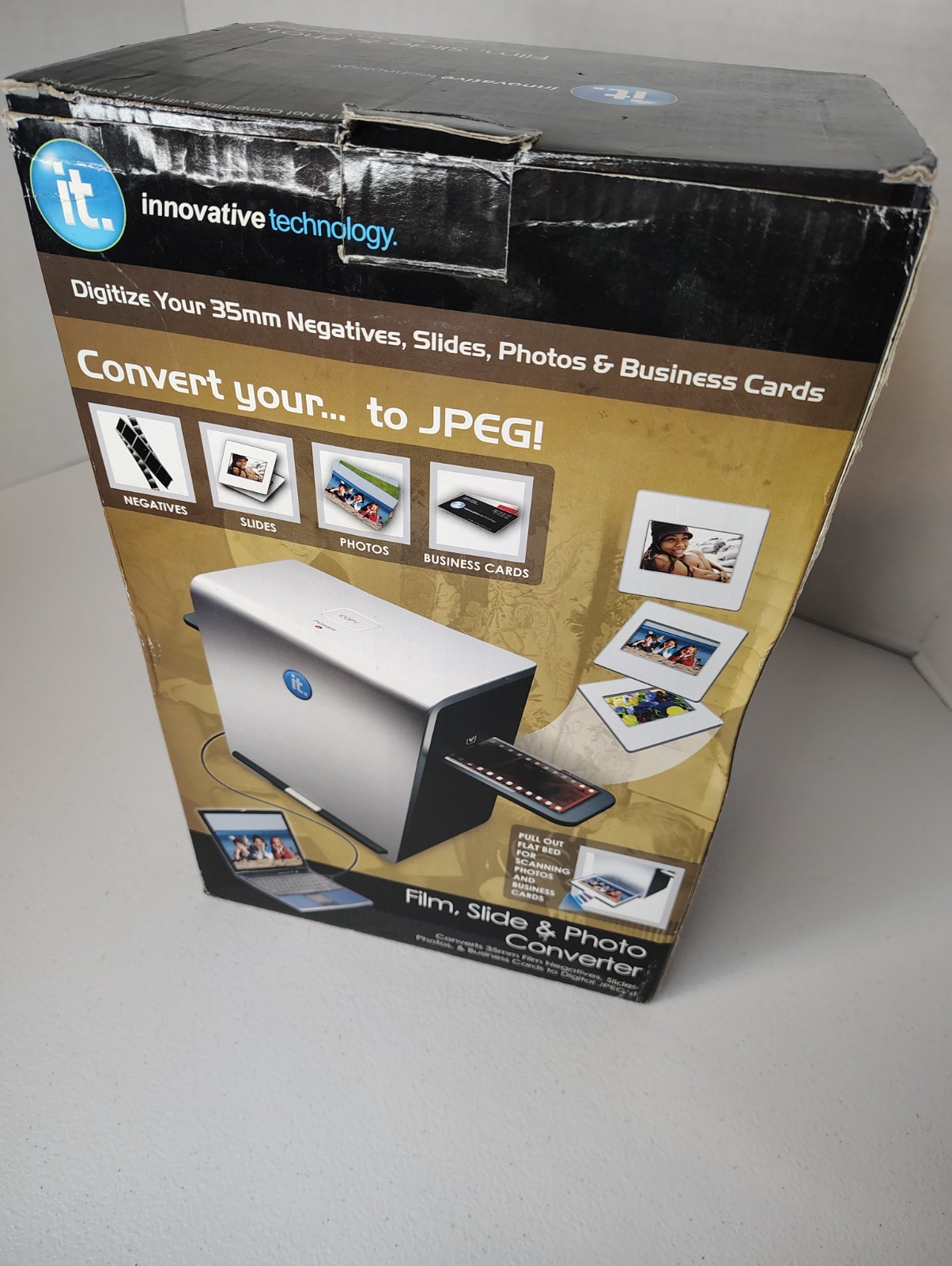 IT Innovative Technology Film Slide Photo Converter scanner New In Box ITNS-500