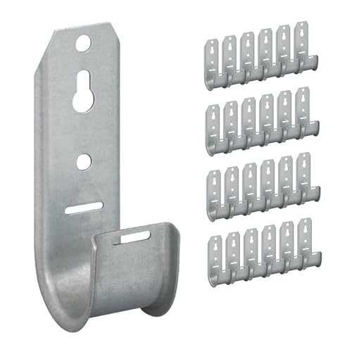 Pack 1-5/16in Metal J-Hooks Wall Mount Low Voltage Cable Management