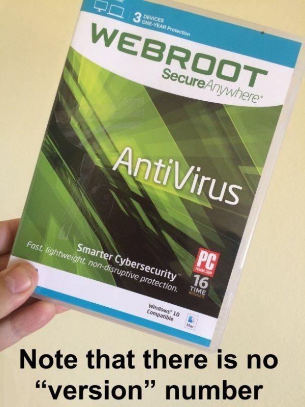 Webroot Antivirus Software 2026, 3-Device 1-Year Protection Keycard PC/Mac